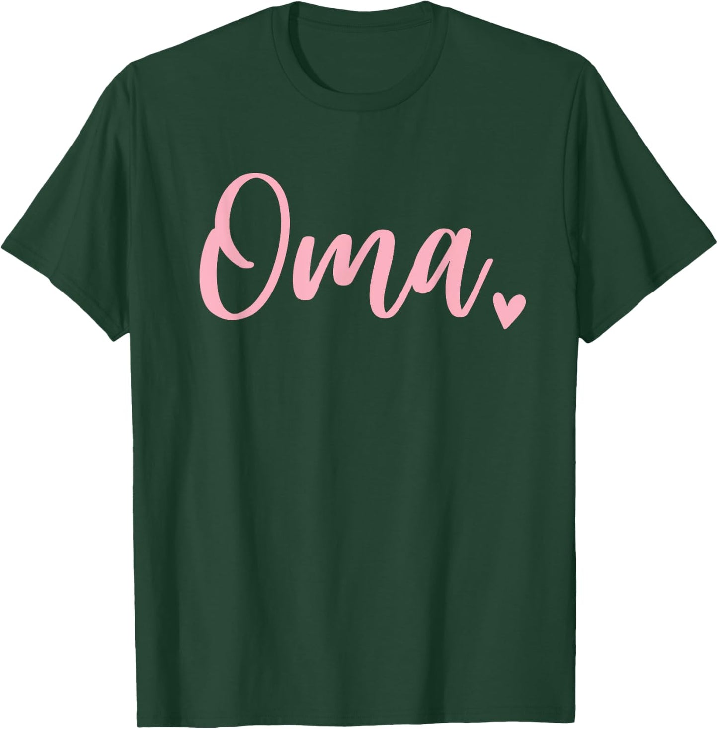 Oma Cute Heart Grandma Pink T-Shirt - T-Shirt | Forest