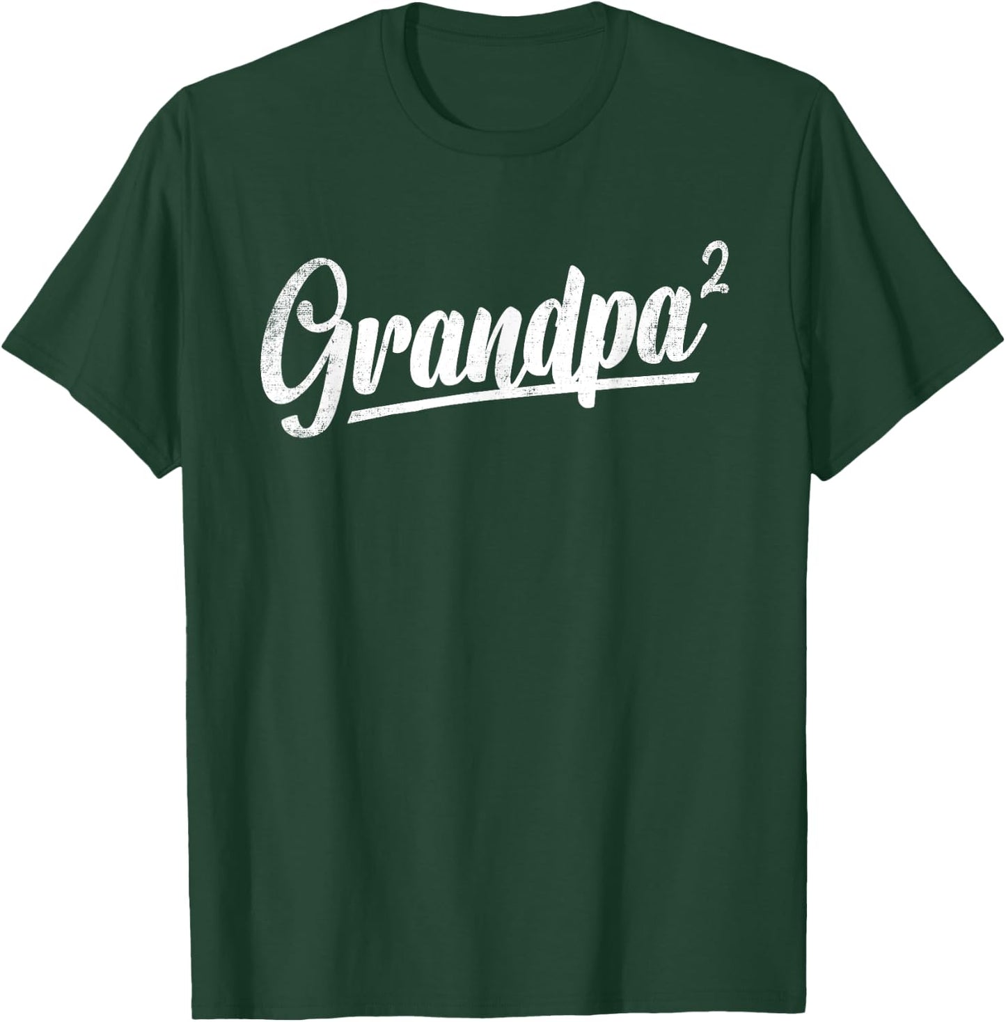 Grandpa Of 2 Two Squared 2 Grandkids Pregnancy Announcement T-Shirt - T-Shirt | Forest