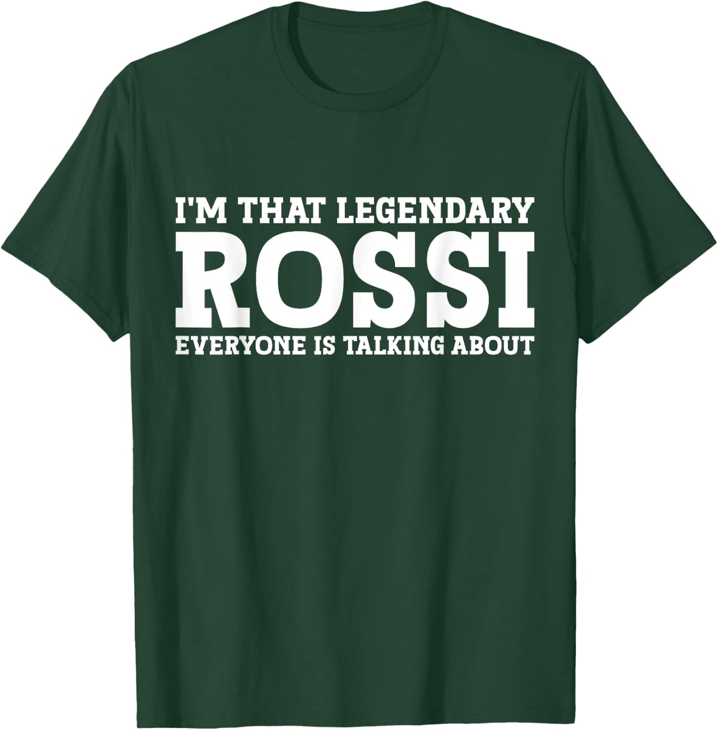 Rossi Surname Funny Team Family Last Name Rossi T-Shirt - T-Shirt | Forest