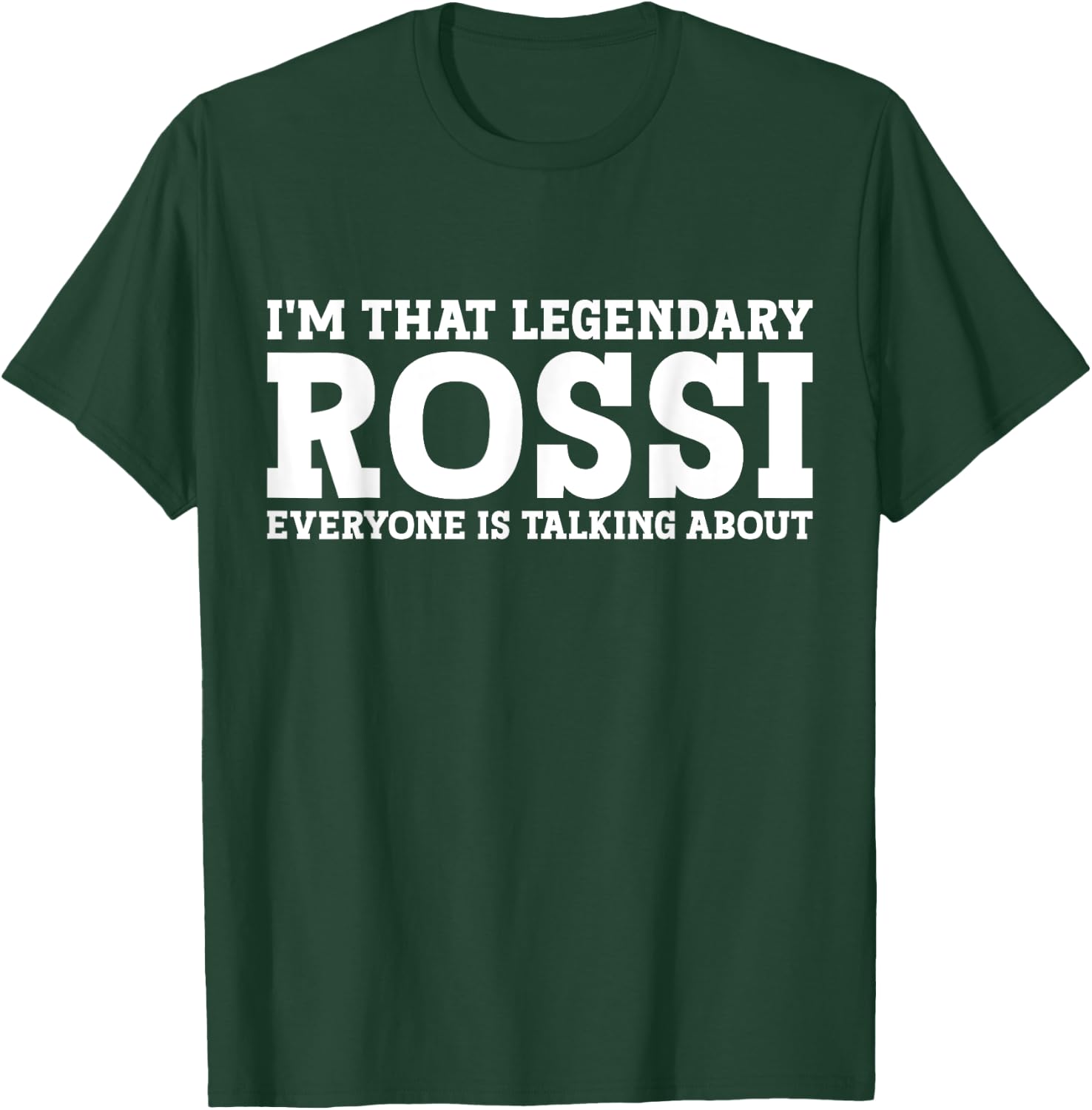 Rossi Surname Funny Team Family Last Name Rossi T-Shirt - T-Shirt | Forest