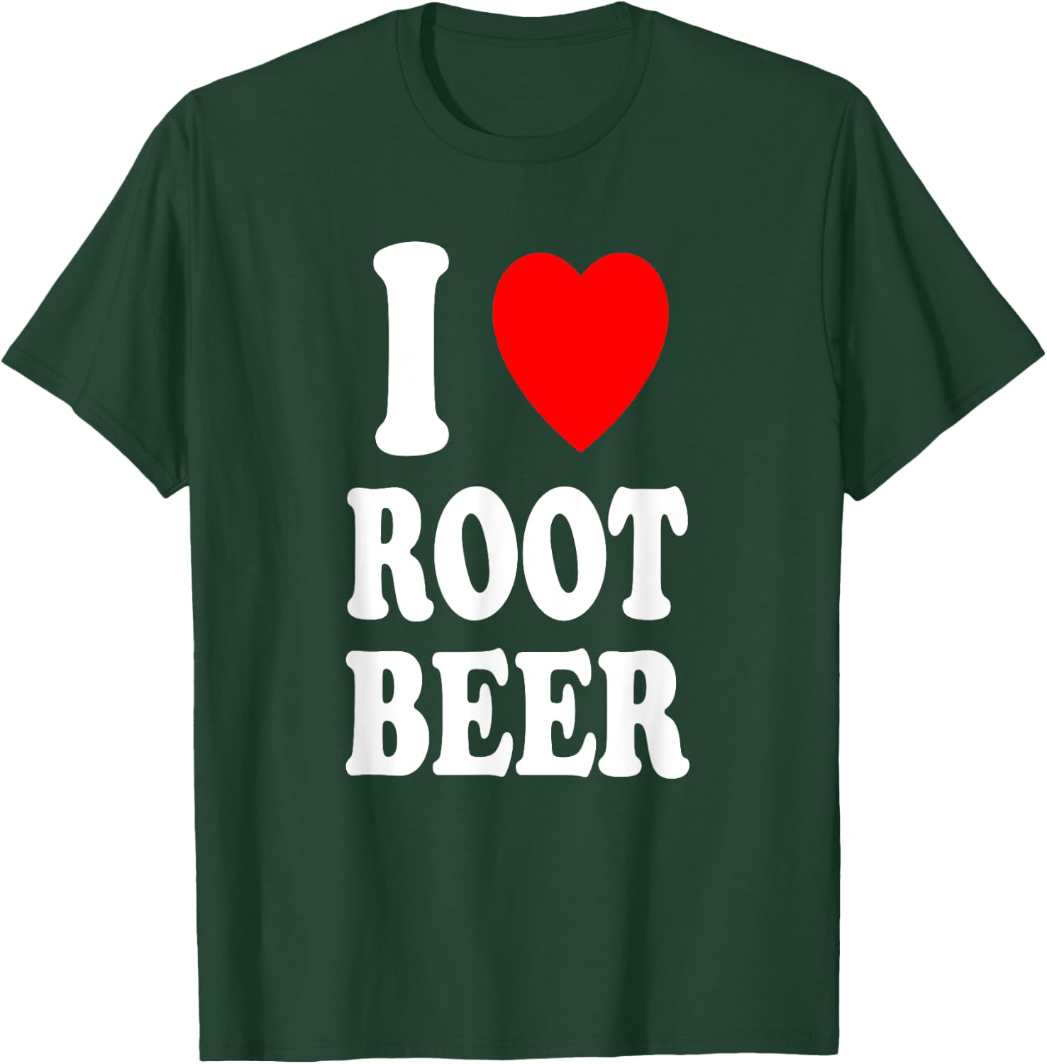 I Heart (Love) Root Beer Favorite Soda Soft Drink Float T-Shirt - T-Shirt | Forest