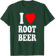 I Heart (Love) Root Beer Favorite Soda Soft Drink Float T-Shirt - T-Shirt | Forest