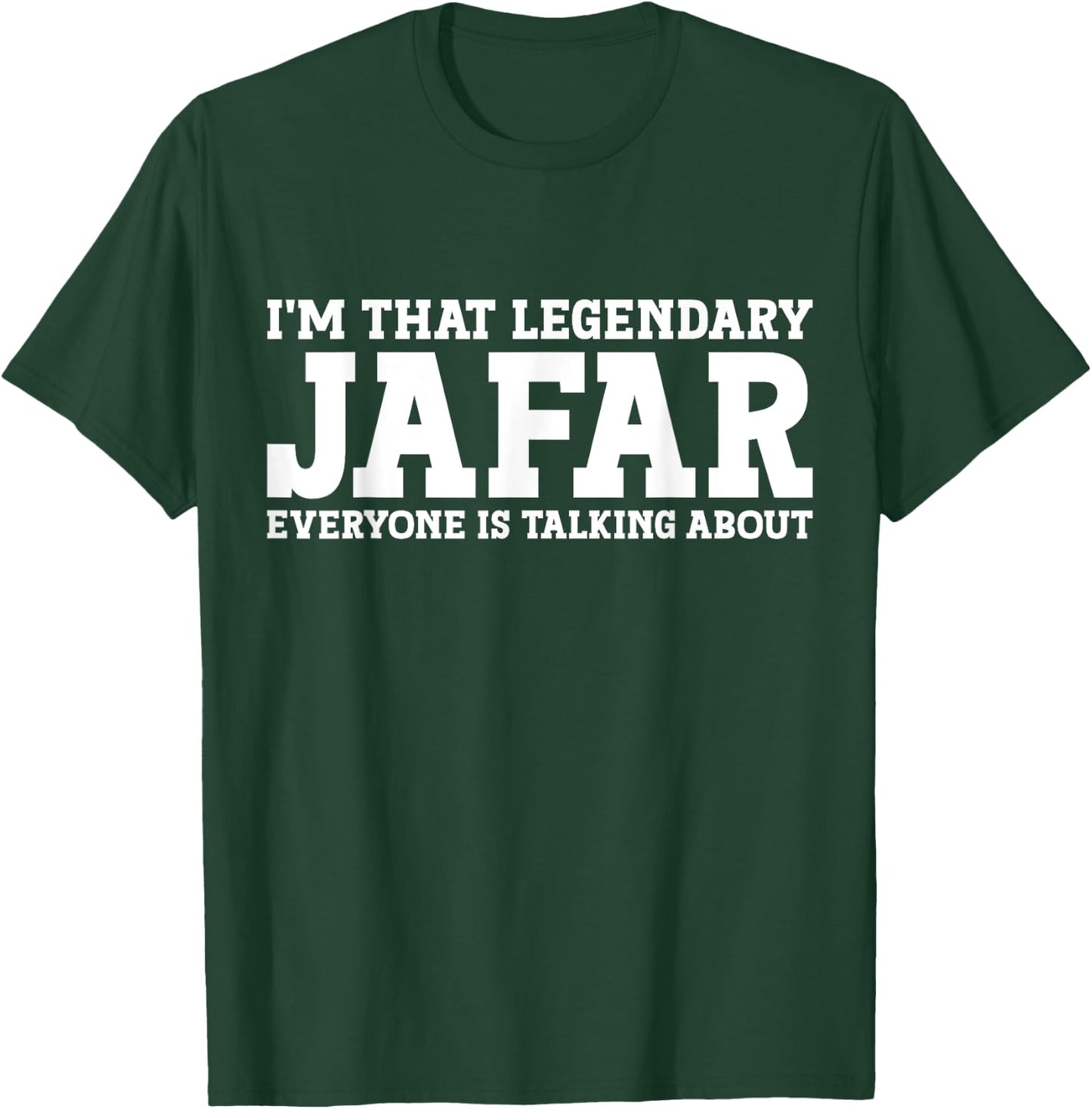 Jafar Personal Name First Name Funny Jafar , Small, Black T-Shirt - T-Shirt | Forest