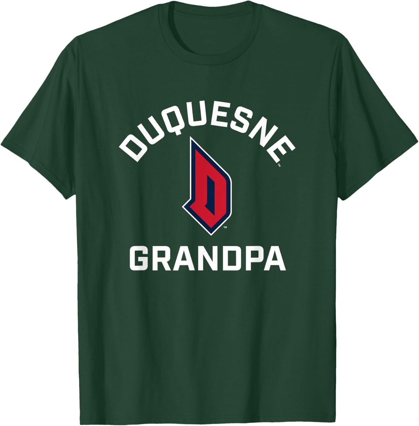 Duquesne University Dukes Arched Grandpa T-Shirt - T-Shirt | Forest