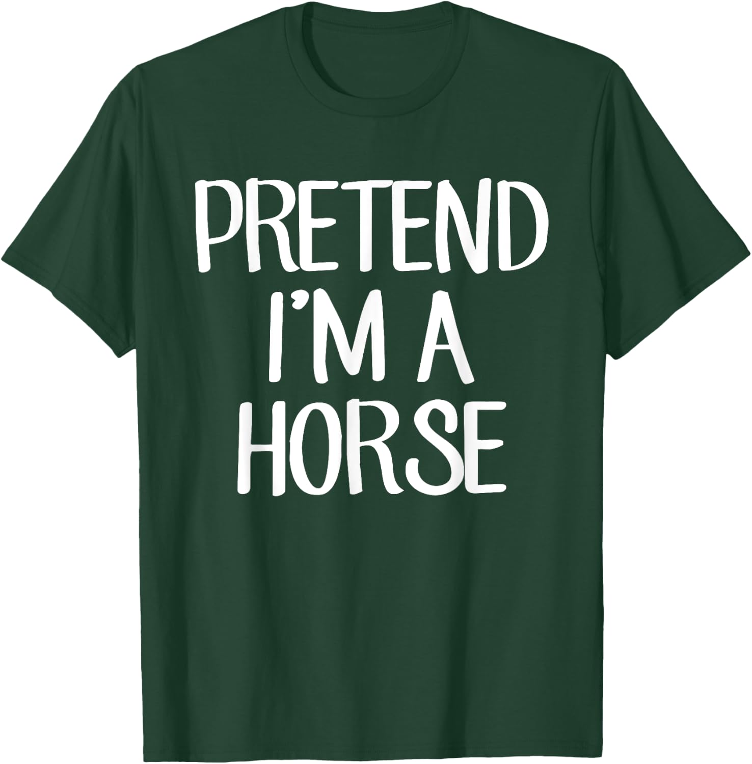 Pretend I'm A Horse Costume Family Lazy Easy Halloween T-Shirt - T-Shirt | Forest