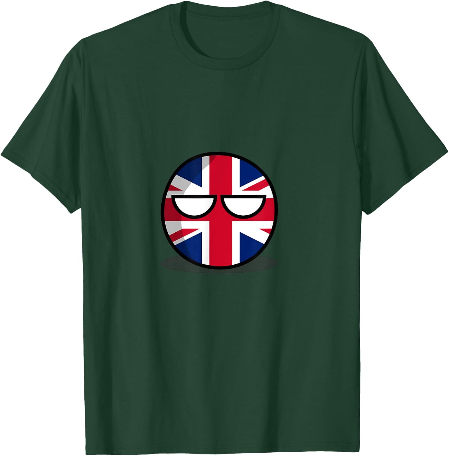 United Kingdom Countryball, British Flag Tired Eyes T-Shirt - T-Shirt | Forest