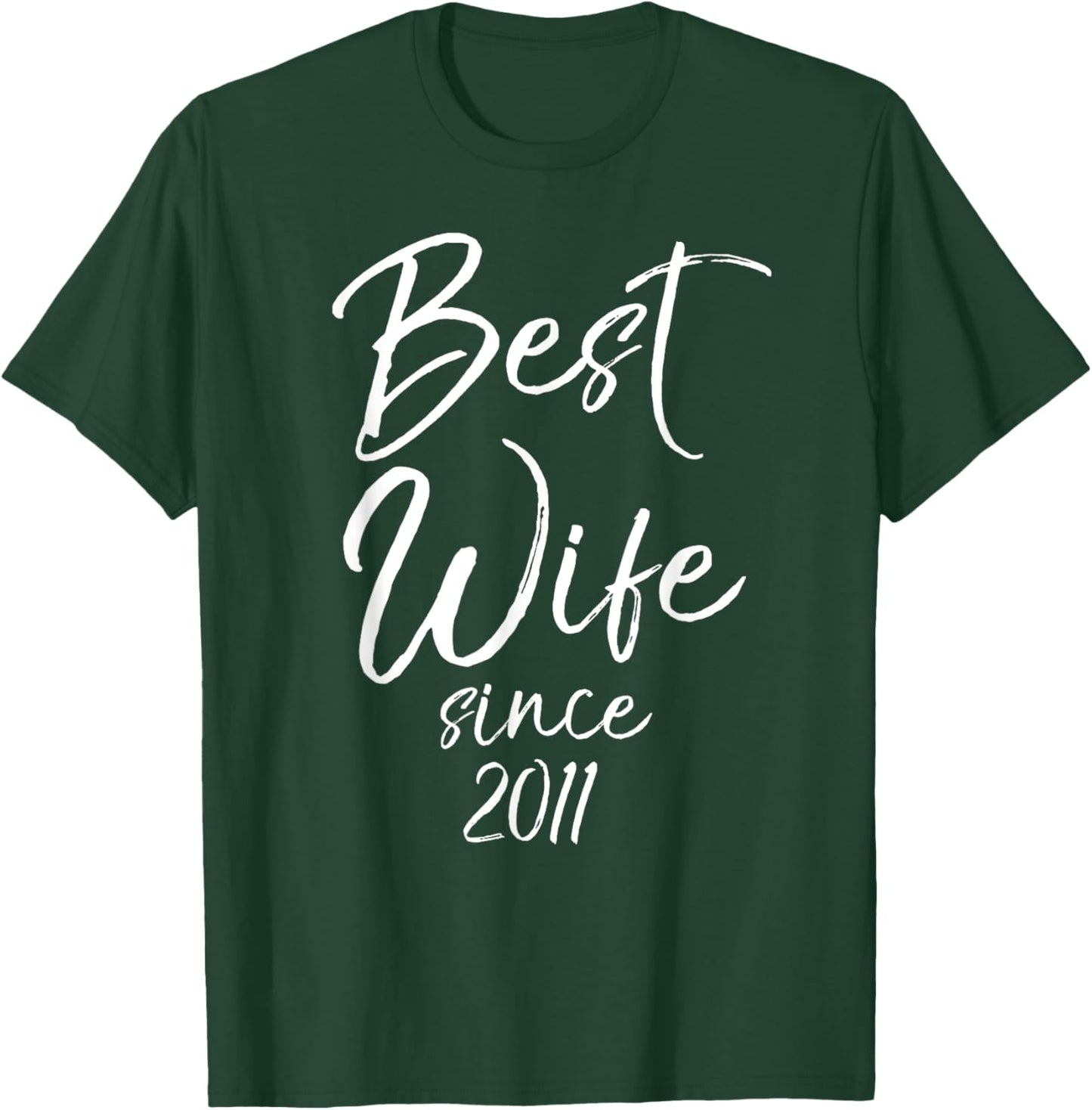 13th Anniversary Idea Gift from Husband Best Wife since 2011 T-Shirt - T-Shirt | Forest