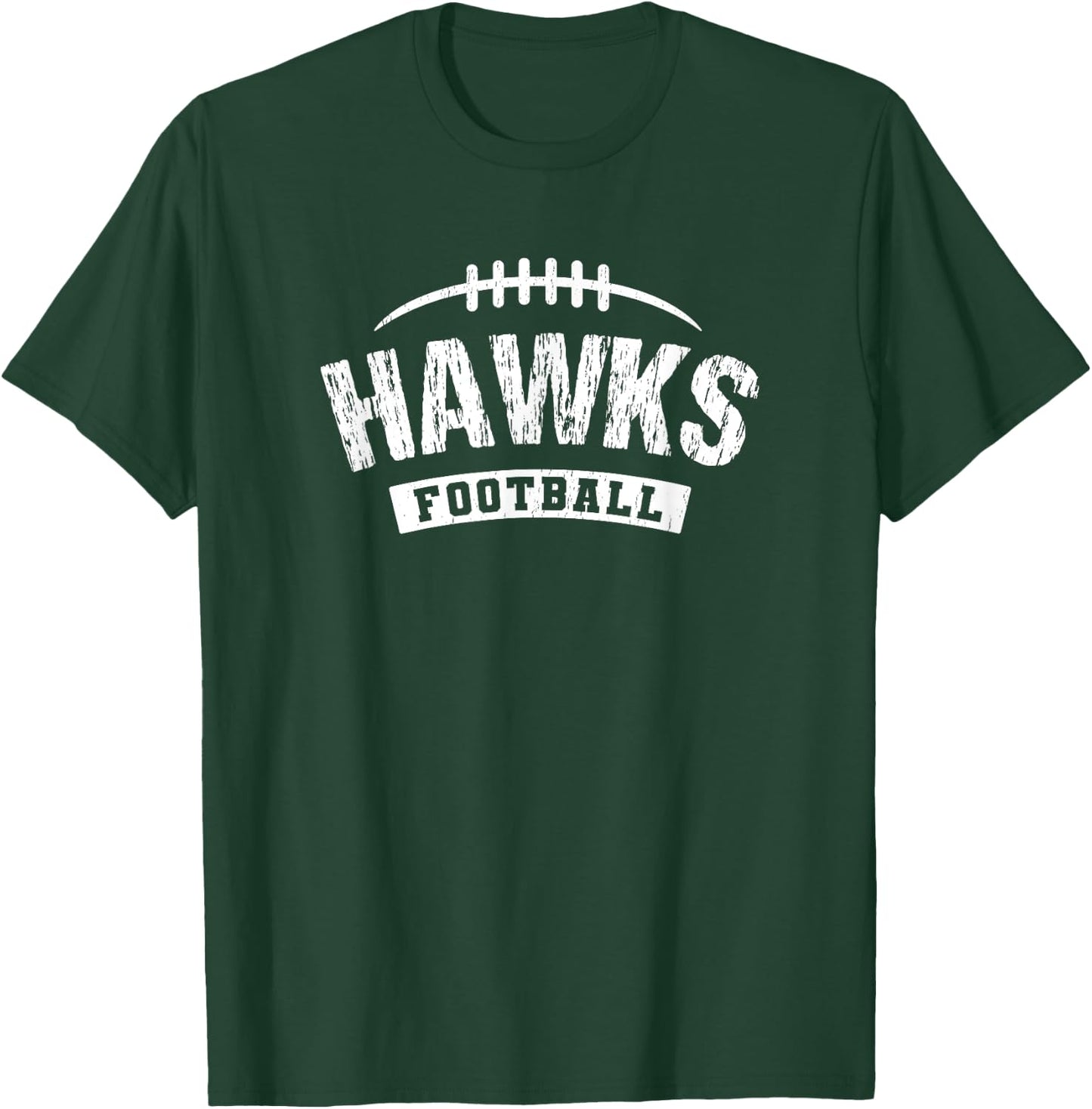 Hawks Red Oak Football Distressed HS T-Shirt - T-Shirt | Forest
