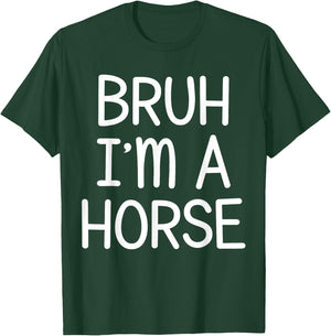 Pretend I'm A Horse Funny Lazy Halloween Costume Party T-Shirt - T-Shirt | Forest