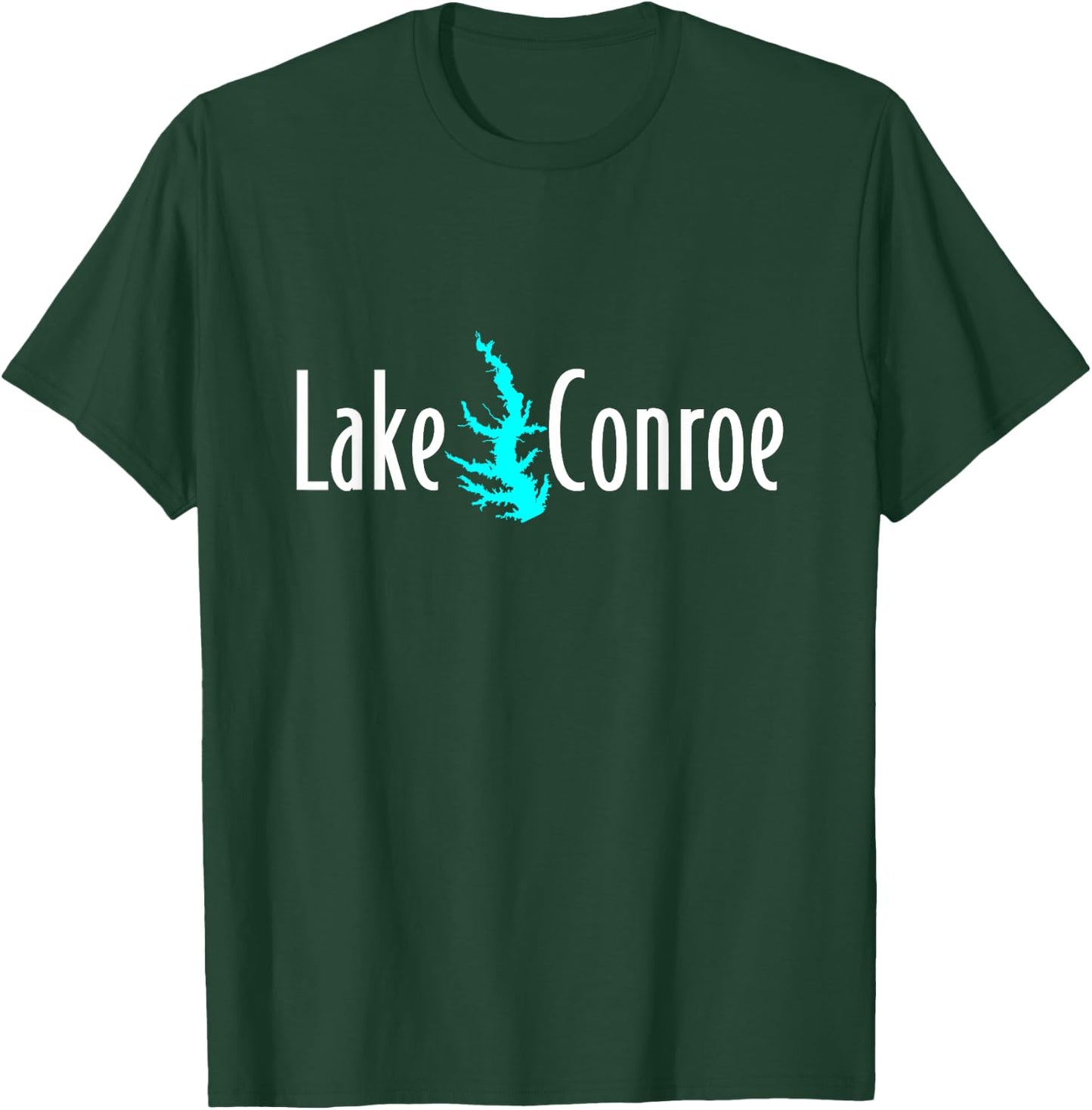 Minimalist Lake Conroe - Texas T-Shirt - T-Shirt | Forest
