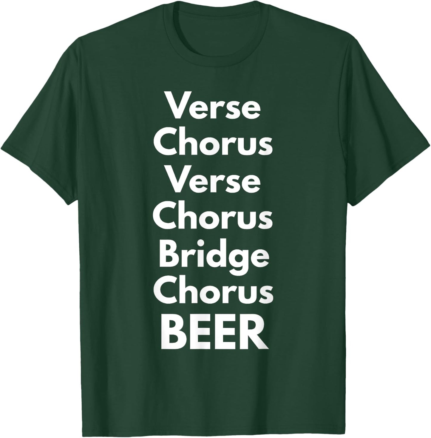 Verse Chorus Bridge Beer T-Shirt - T-Shirt | Forest