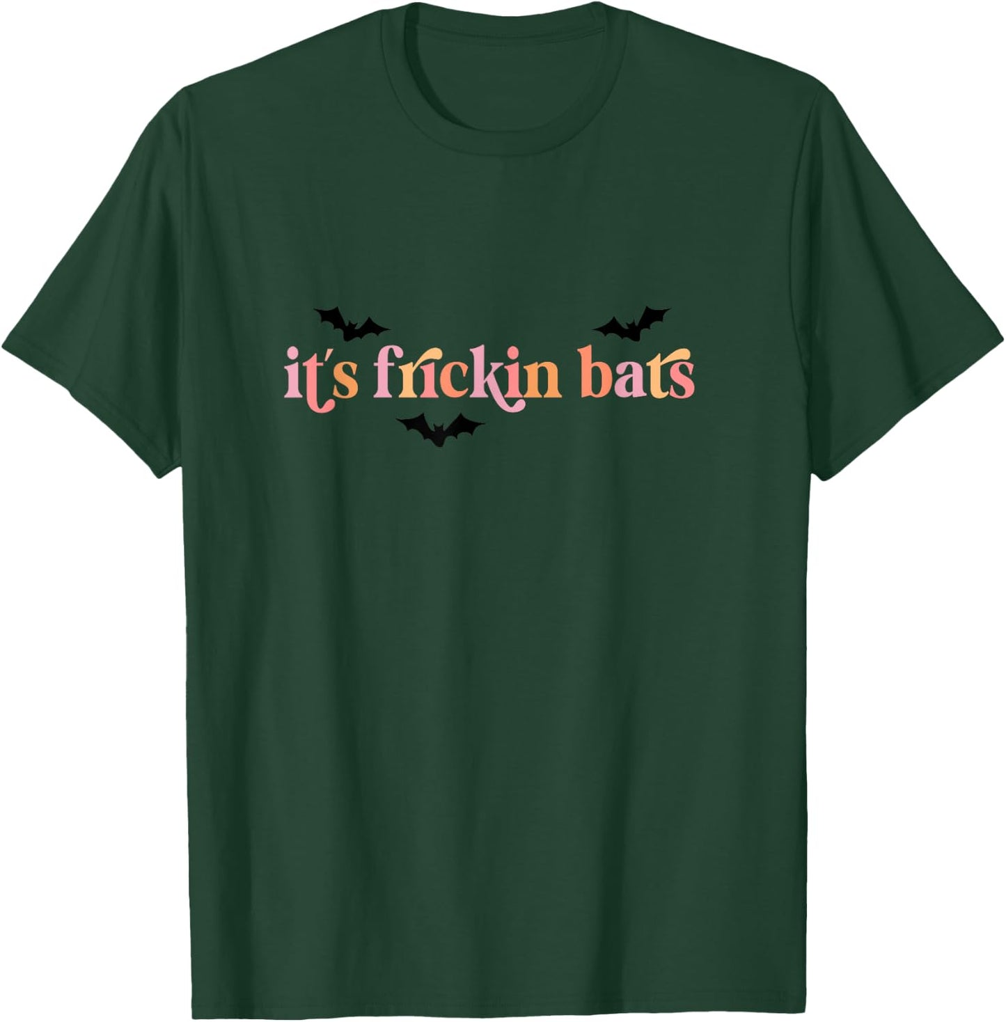 Its Frickin Bats Groovy Halloween T-Shirt - T-Shirt | Forest