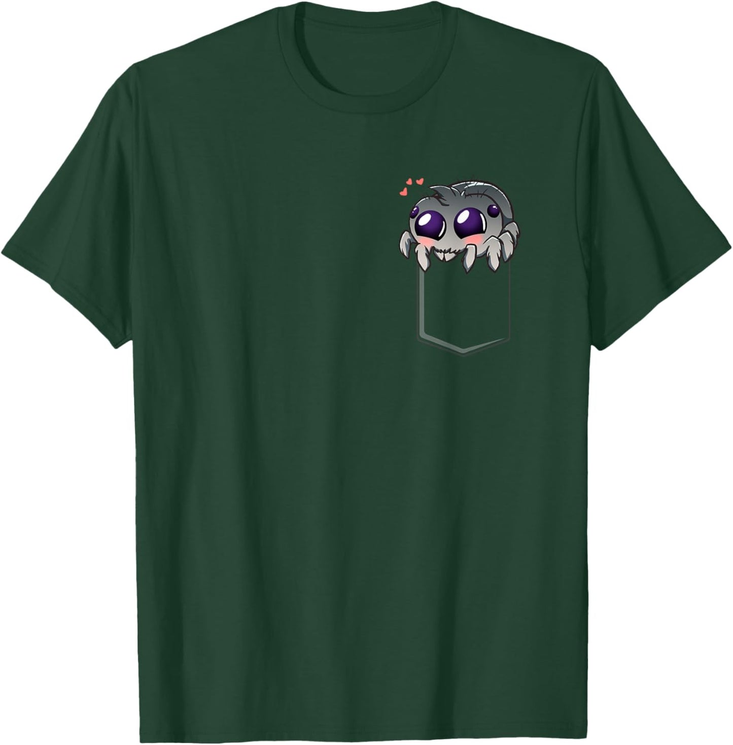 Jumping Spider Arachnid Pet Spooder Kawaii Jumping Spider T-Shirt - T-Shirt | Forest