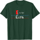 E Is For Ezra, boys custom personalized name kids school T-Shirt - T-Shirt | Forest