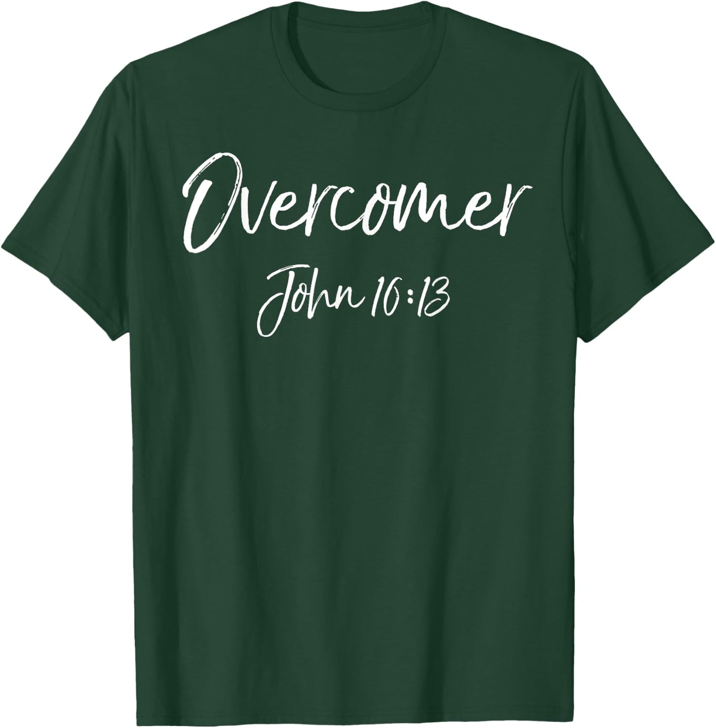 Victory in Christ Bible Verse Quote Overcomer John 16:13 T-Shirt - T-Shirt | Forest