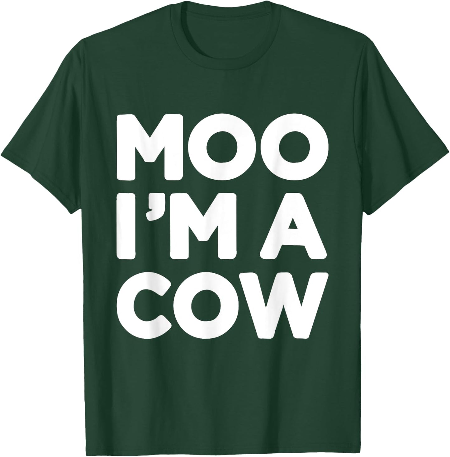 Moo Im a Cow Funny Lazy Costume for Halloween Party T-Shirt - T-Shirt | Forest