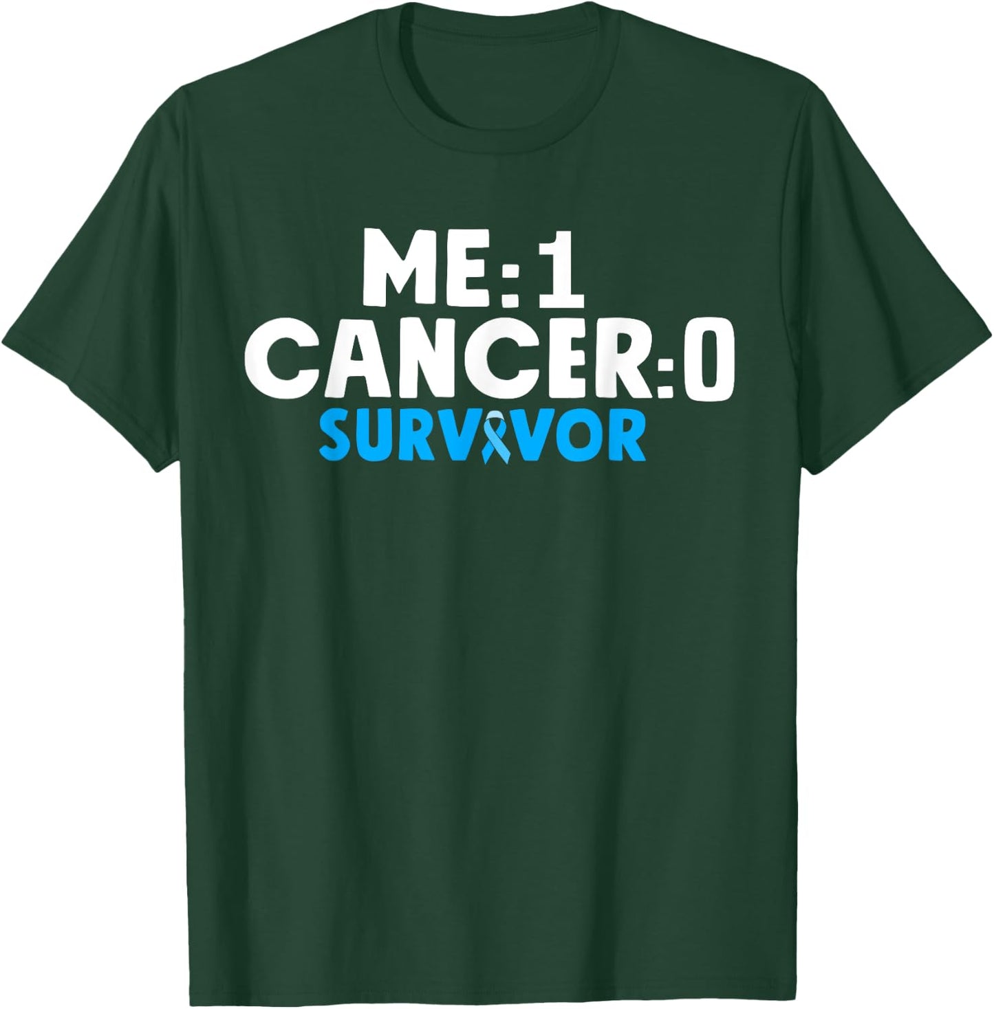 Prostate Cancer Survivor Awareness Blue Ribbon T-Shirt - T-Shirt | Forest