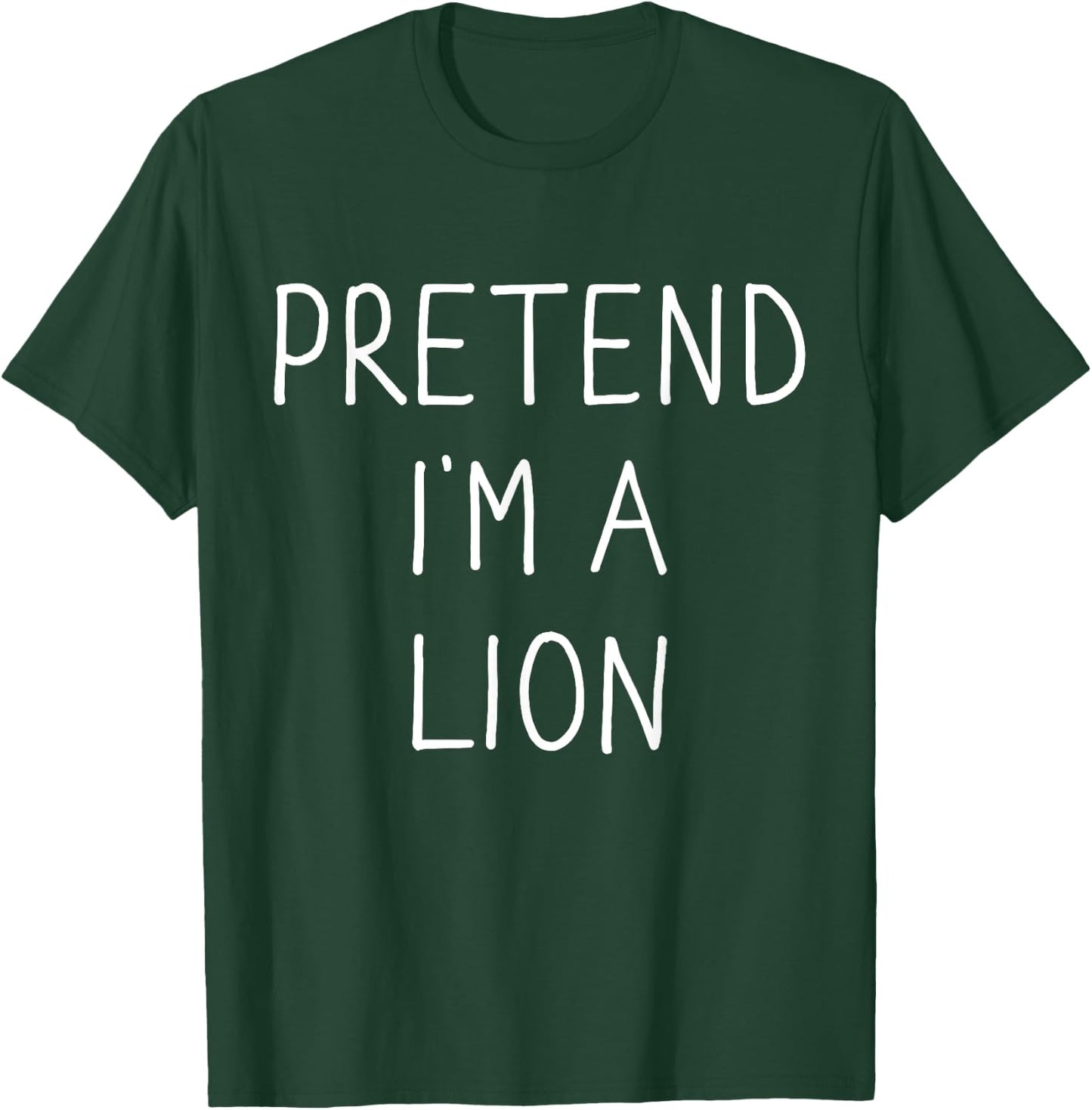 Pretend I'm a Lion Funny Lazy Easy DIY Halloween Costume T-Shirt - T-Shirt | Forest