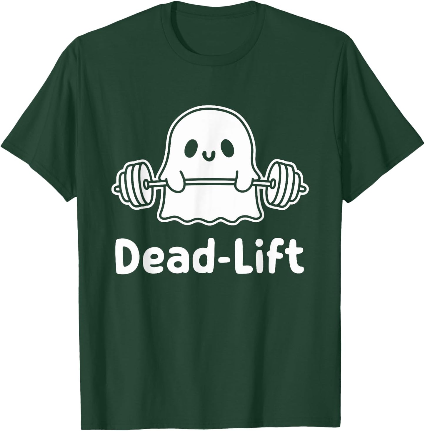 Dead Lift Funny Ghost Gymer Halloween Weight Lifting Workout T-Shirt - T-Shirt | Forest