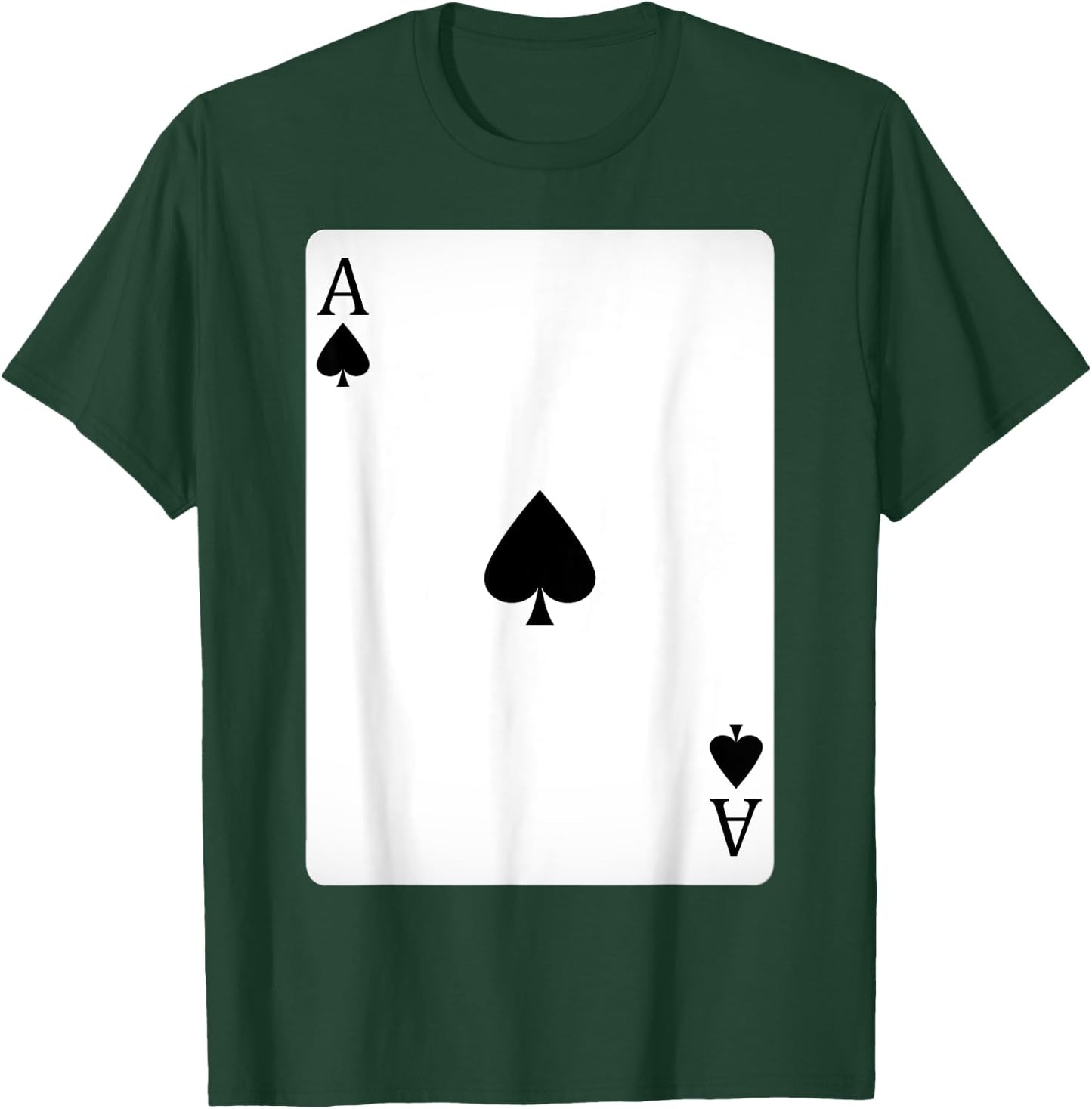 Ace of Spades Playing Cards Shirt Easy Halloween Costume T-Shirt - T-Shirt | Forest