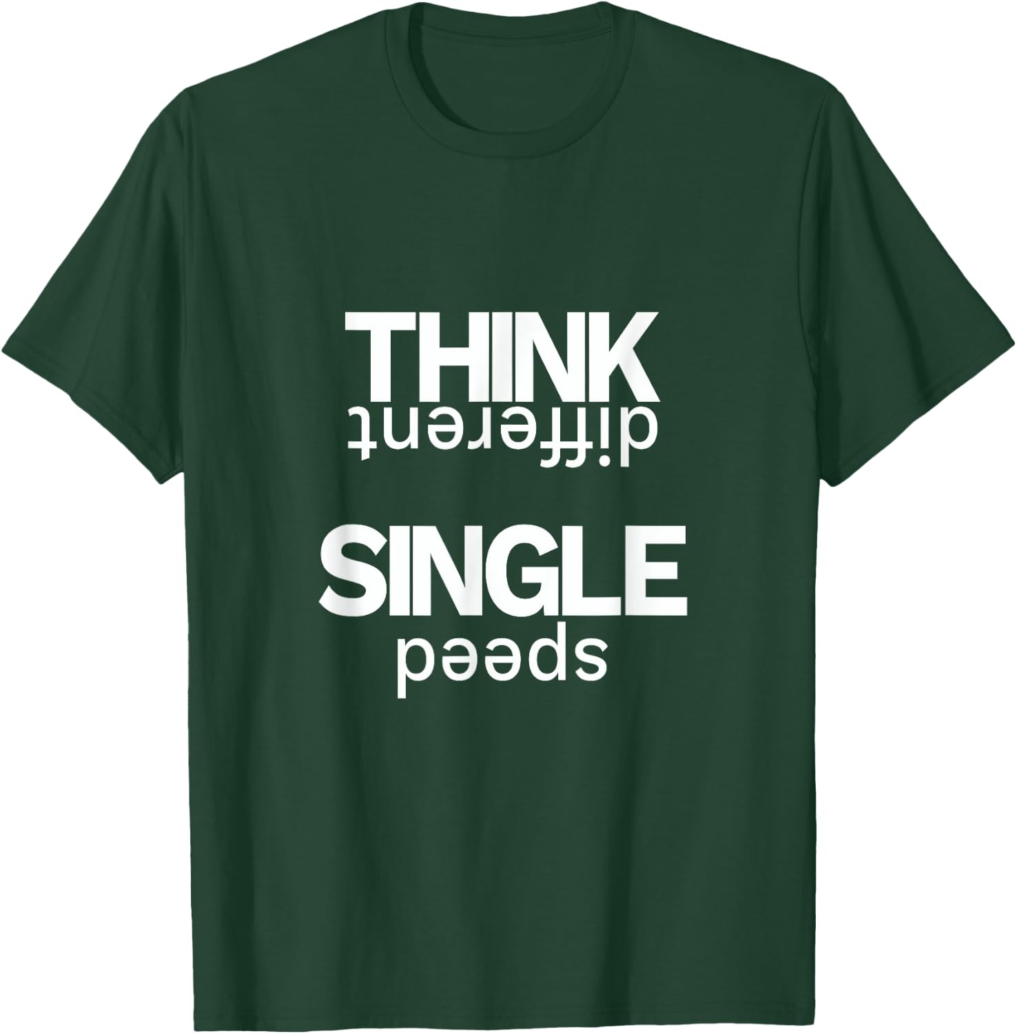 Single Speed Fixie Bike T-Shirt - T-Shirt | Forest