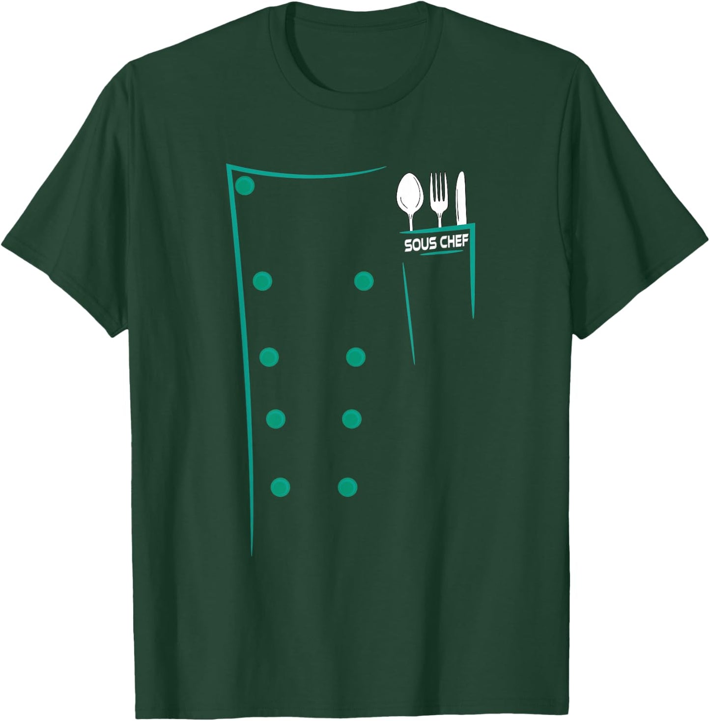 Sous Chef Culinary Utensils Design Outfit T-Shirt - T-Shirt | Forest