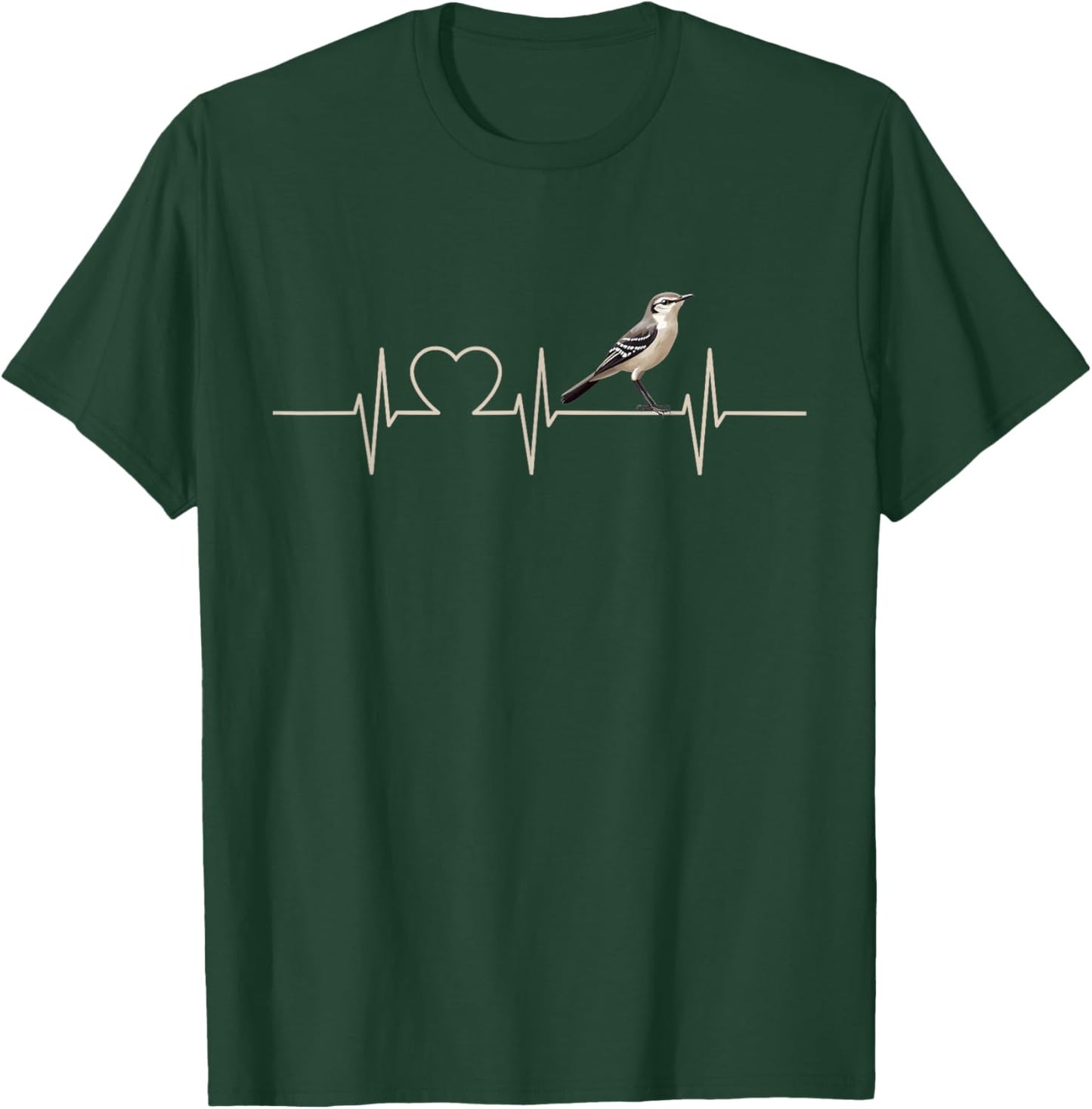 Mockingbird Heartbeat Mockingbirds Mockingbird T-Shirt - T-Shirt | Forest