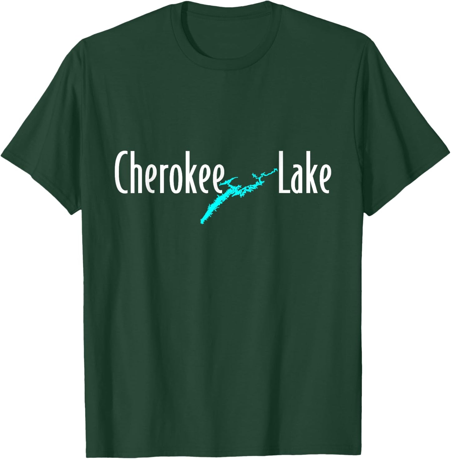 Minimalist Cherokee Lake - Tennessee T-Shirt - T-Shirt | Forest