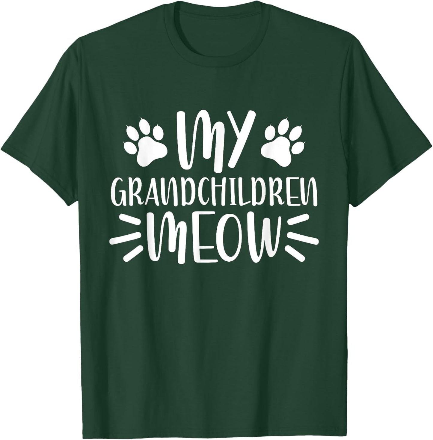 My Grandchildren Meow Cat Grandma Women T-Shirt - T-Shirt | Forest