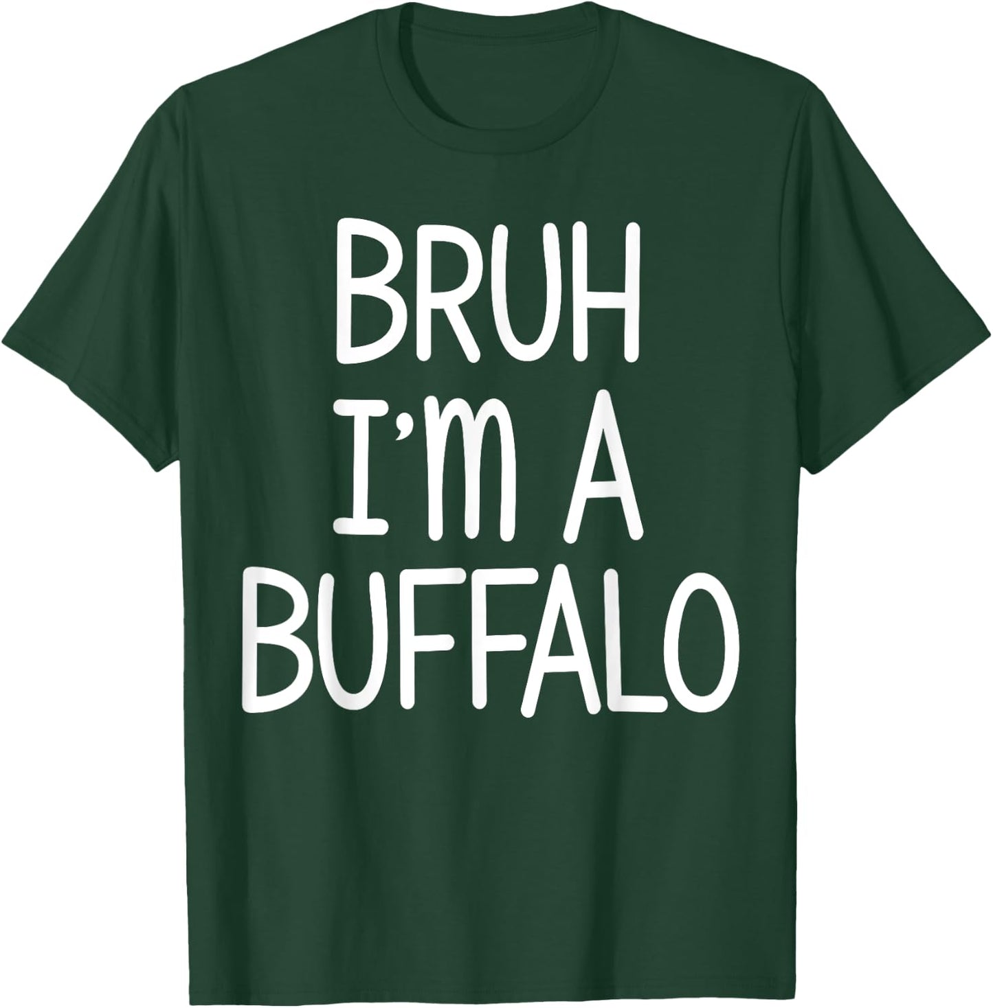 Pretend I'm A Buffalo Funny Lazy Halloween Costume Party T-Shirt - T-Shirt | Forest