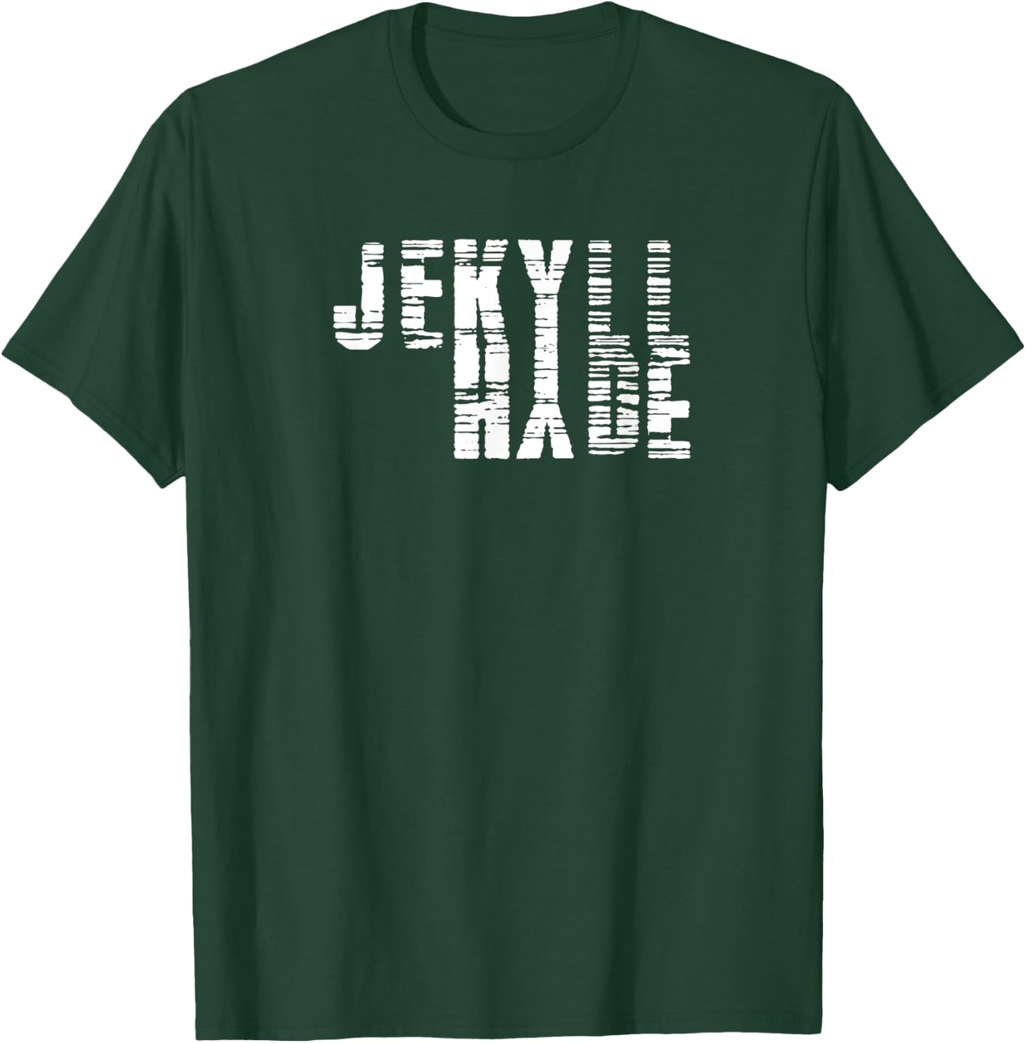 Dr. Jekyll Mr. Hyde Cool Graphic Text Design Halloween Shirt T-Shirt - T-Shirt | Forest