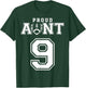 Custom Proud Football Aunt Number 9 Personalized T-Shirt - T-Shirt | Forest