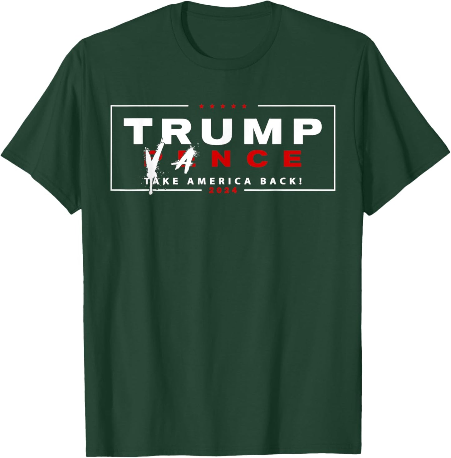Trump Vance 2024 Vice President Pence Name Crossed Out Funny T-Shirt - T-Shirt | Forest