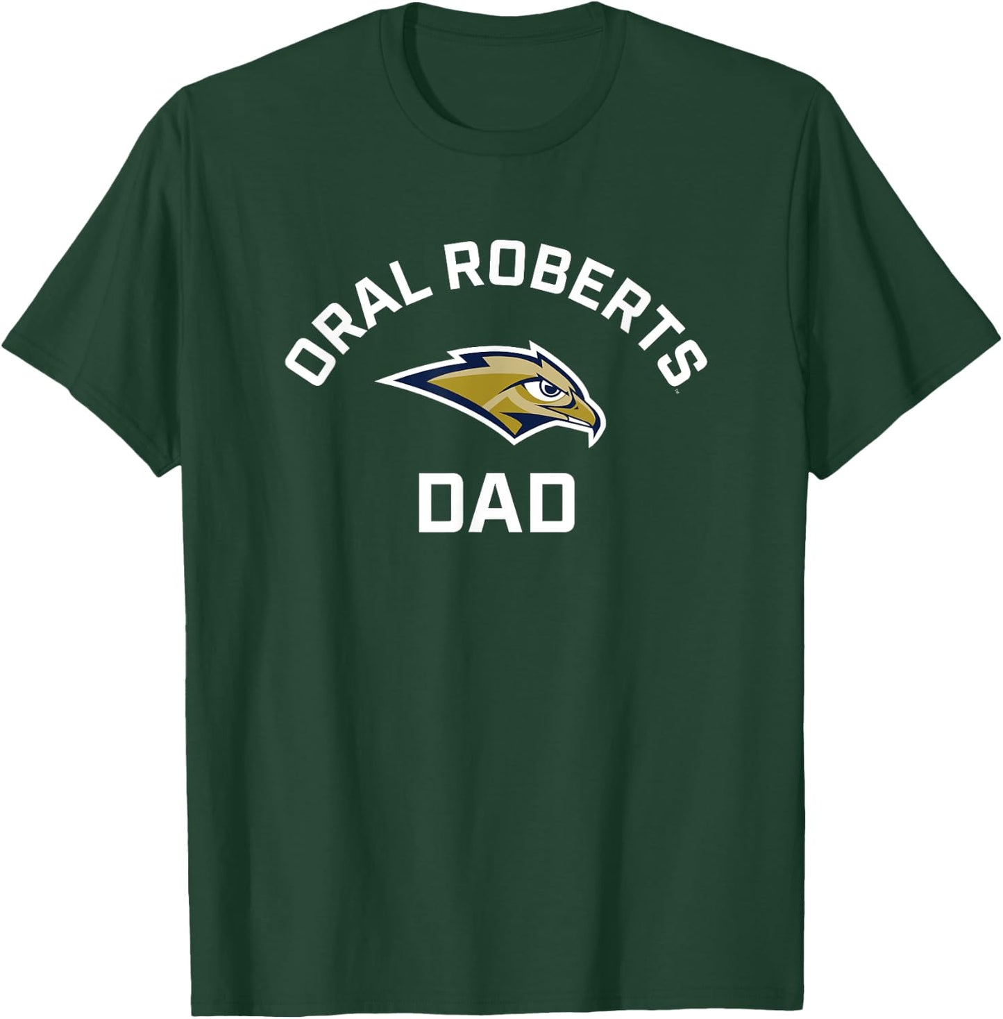 Oral Roberts University ORU Golden Eagles Arched Dad T-Shirt - T-Shirt | Forest