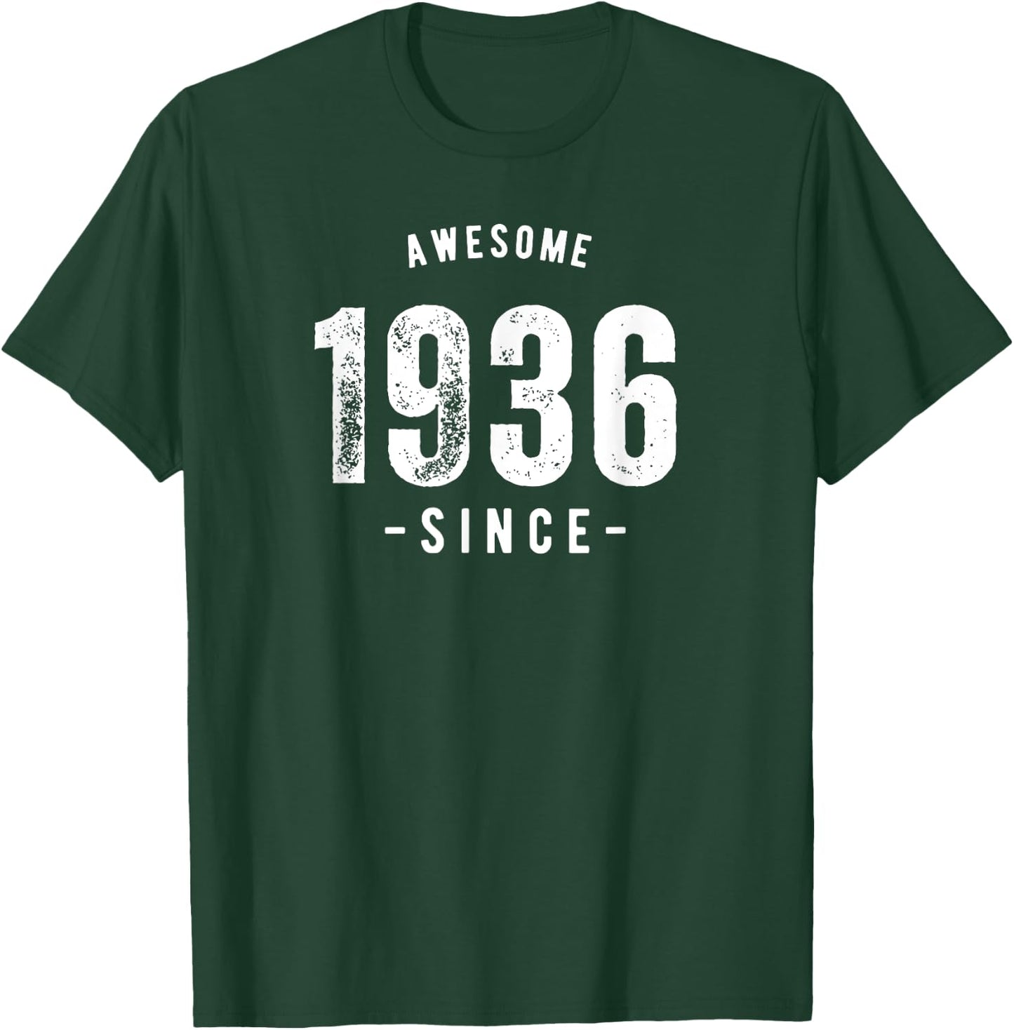 Awesome Since 1936, Born In 1936 Vintage Retro Birthday T-Shirt - T-Shirt | Forest