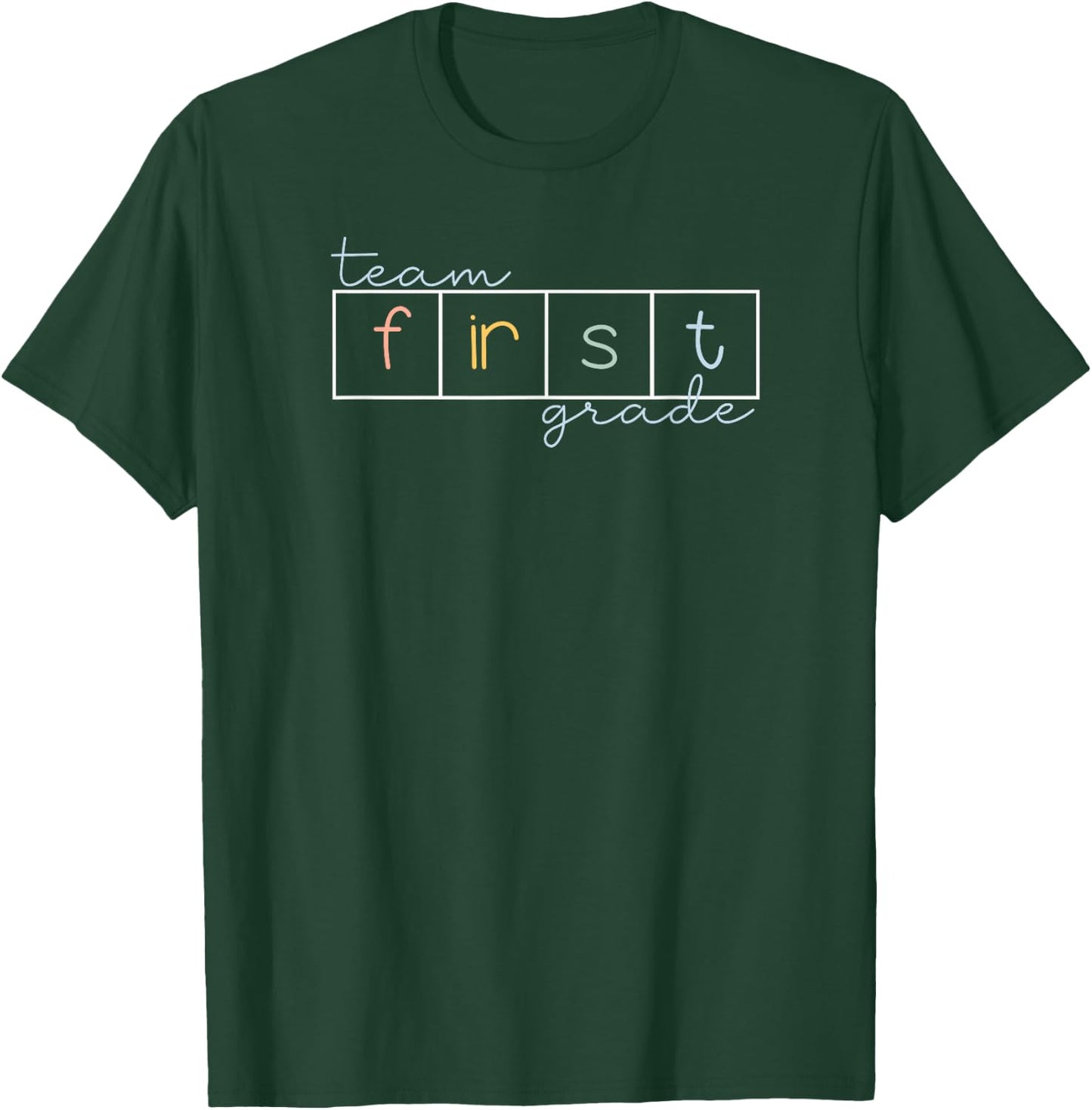 Team First Grade Elkonin Box Science of Reading T-Shirt - T-Shirt | Forest