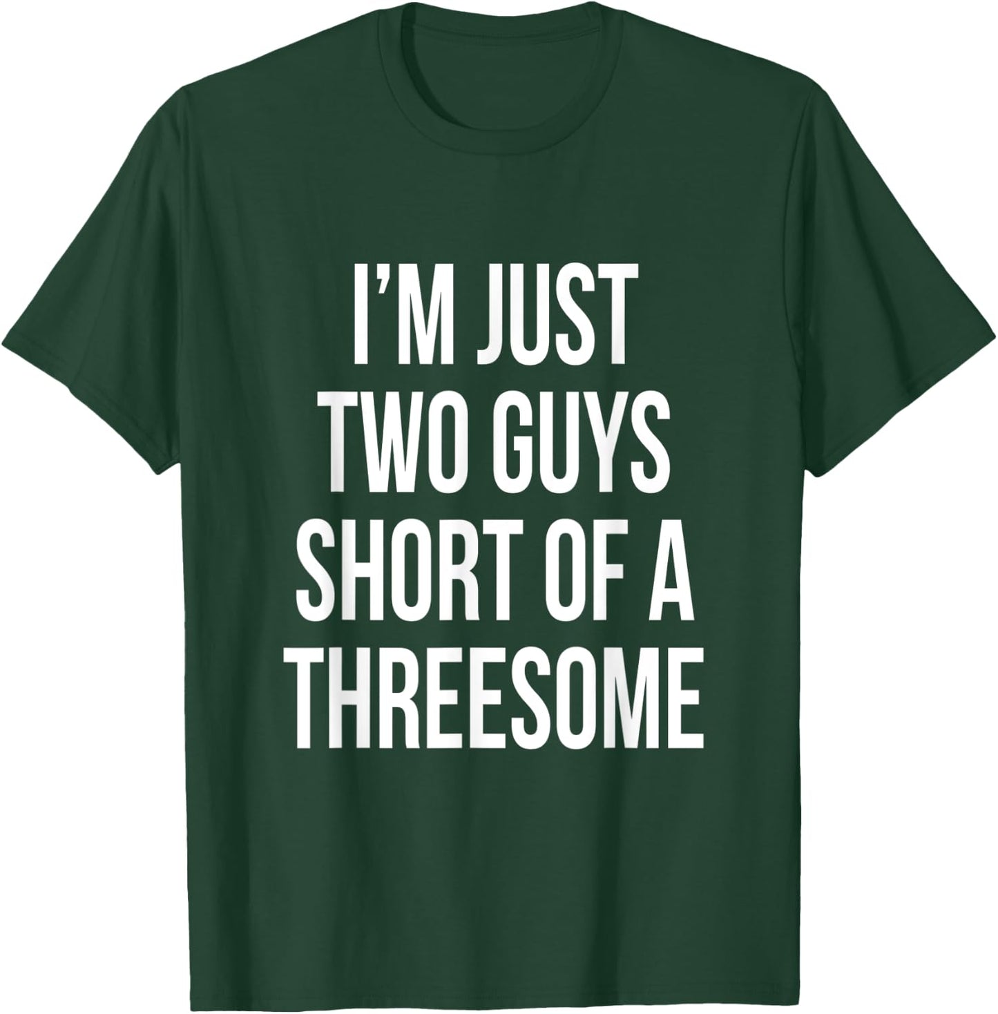 Threesome 3some Guys Girls Men Women Flirt Pride Funny Gag T-Shirt - T-Shirt | Forest