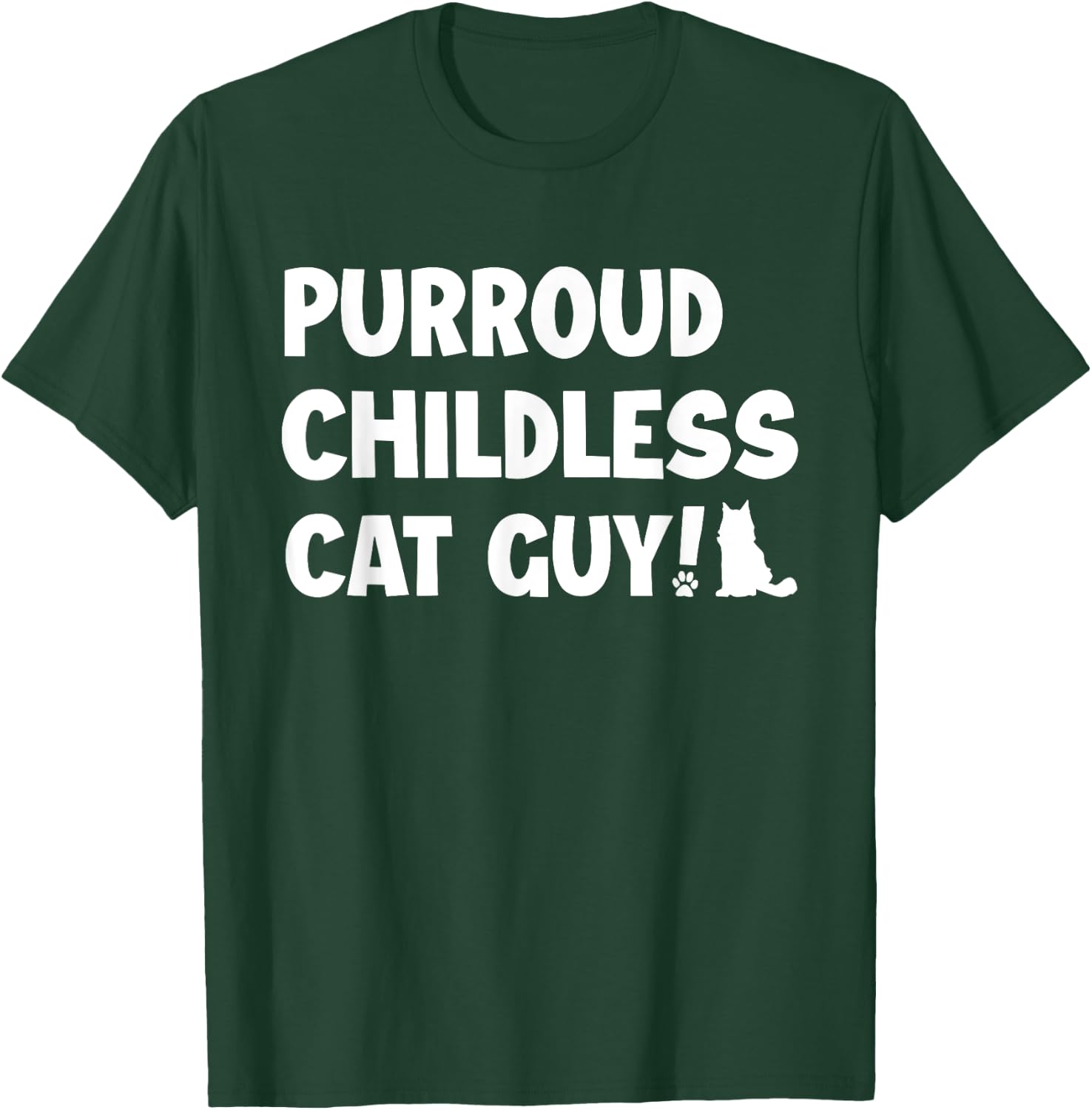 Purroud Childless Cat Guy Funny Voting For President 2024 Men Women T-Shirt - T-Shirt | Forest
