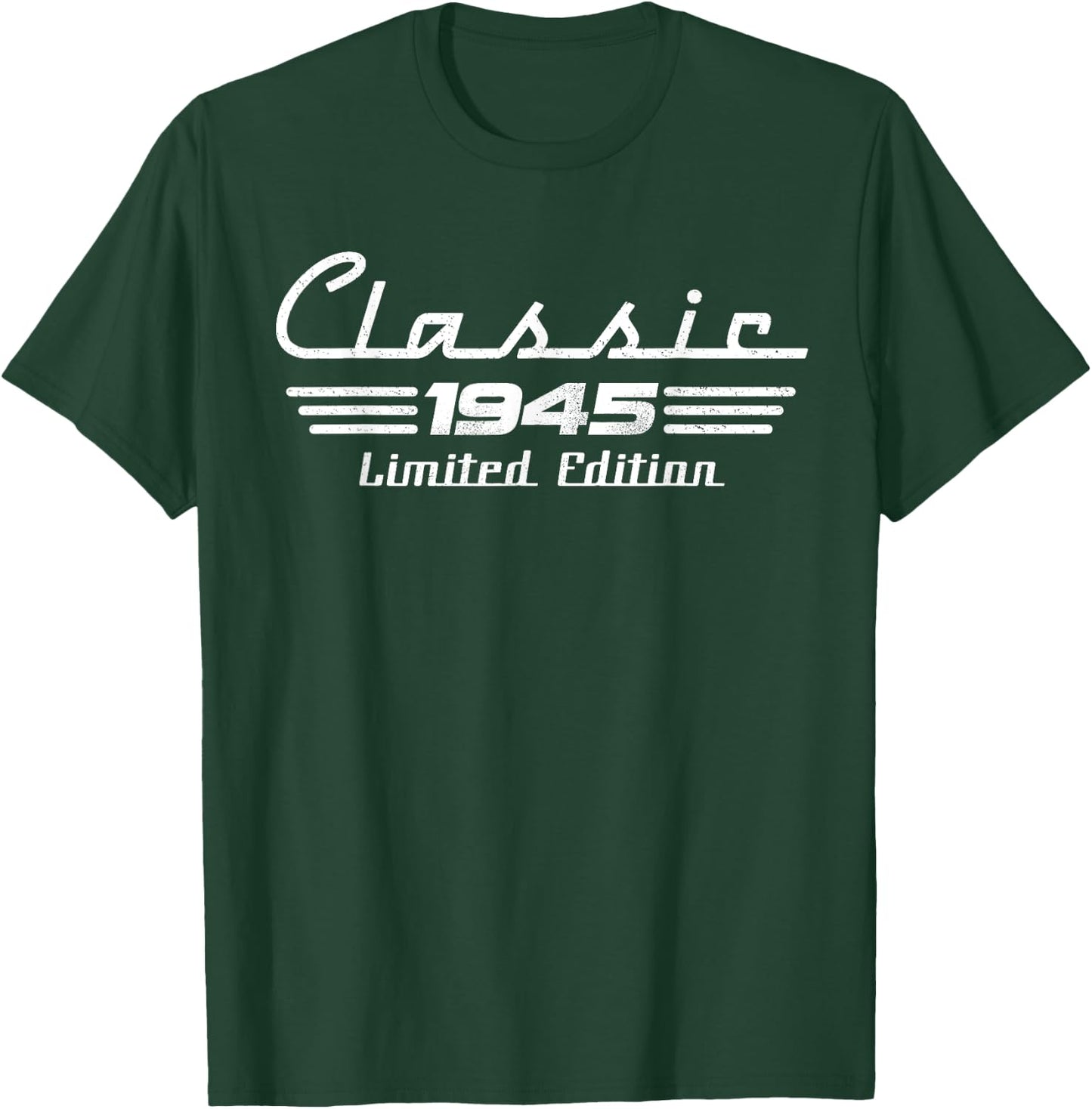 Vintage Limited Edition Classic Car 1945 80th Birthday T-Shirt - T-Shirt | Forest