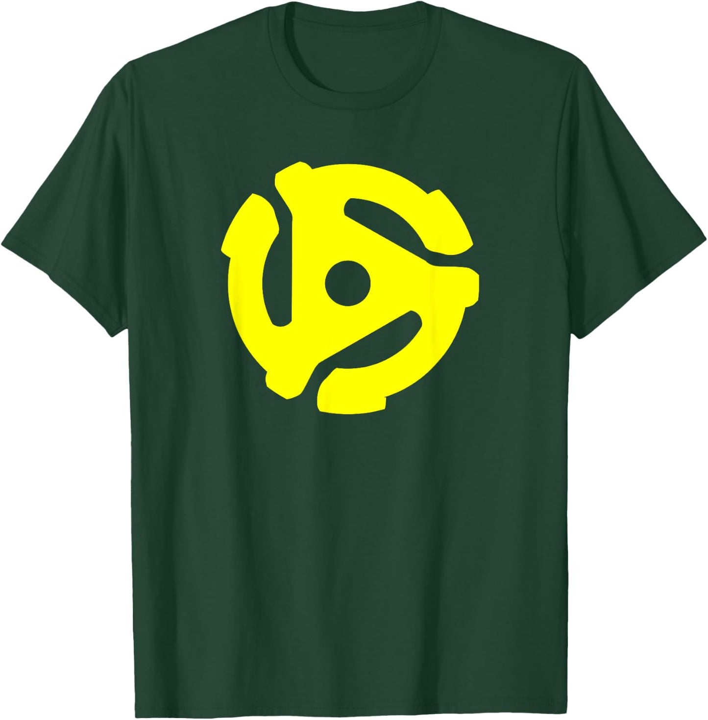 45 RPM Adapter Vinyl Music Authentic Sounds T-Shirt - T-Shirt | Forest