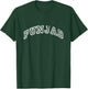 Punjab Minimalist Vintage Inspired Retro Varsity Style T-Shirt - T-Shirt | Forest