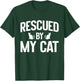 Rescued by My Cat Mom Men Women T-Shirt - T-Shirt | Forest