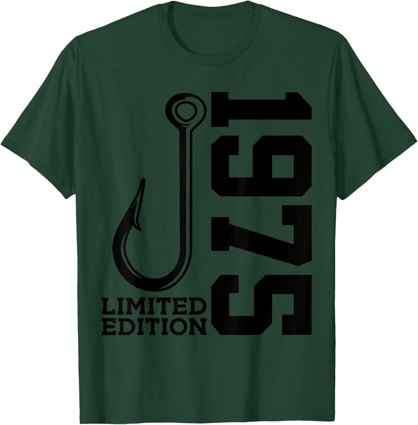 Angler 50th Birthday Fishing Limited Edition 1975 T-Shirt - T-Shirt | Forest