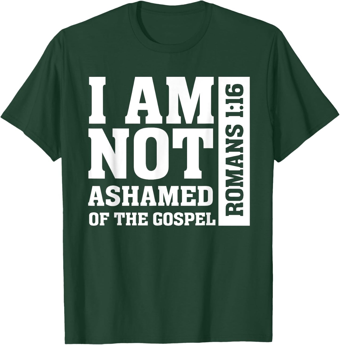 I am Not Ashamed of The Gospel Romans Christian Bible Verse T-Shirt - T-Shirt | Forest