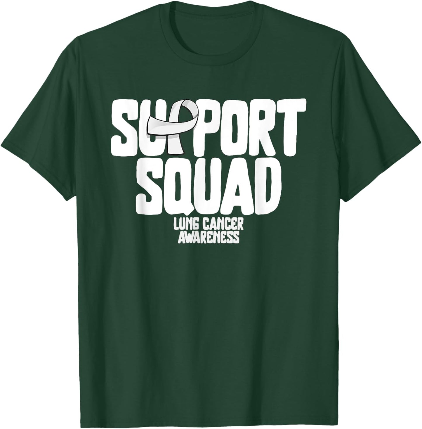 Lung Cancer Shirts Support Squad Lung Cancer Awareness T-Shirt - T-Shirt | Forest