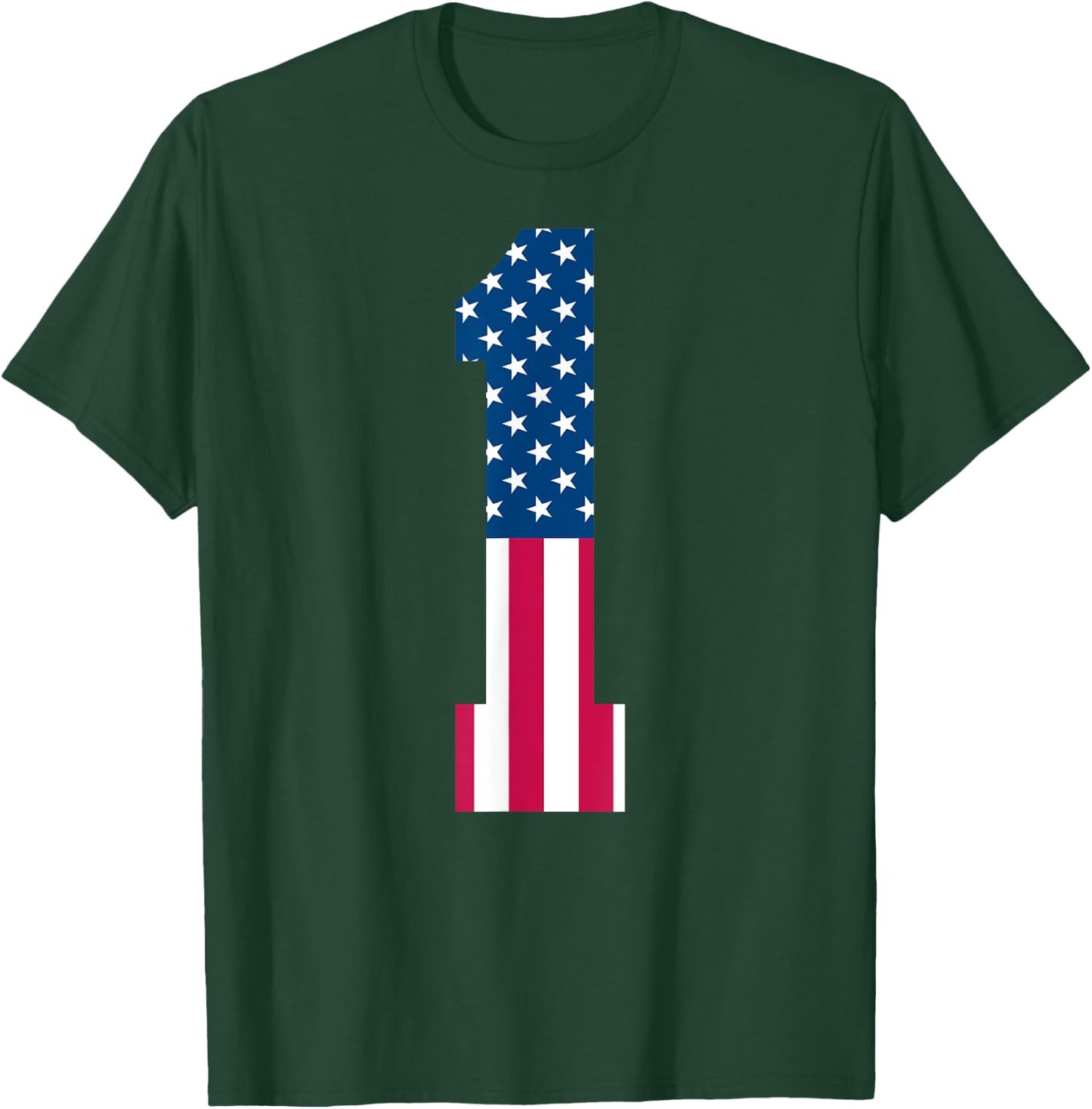 Fun 1st Birthday US American Flag 1st Of July Boy 1-Year-Old T-Shirt - T-Shirt | Forest