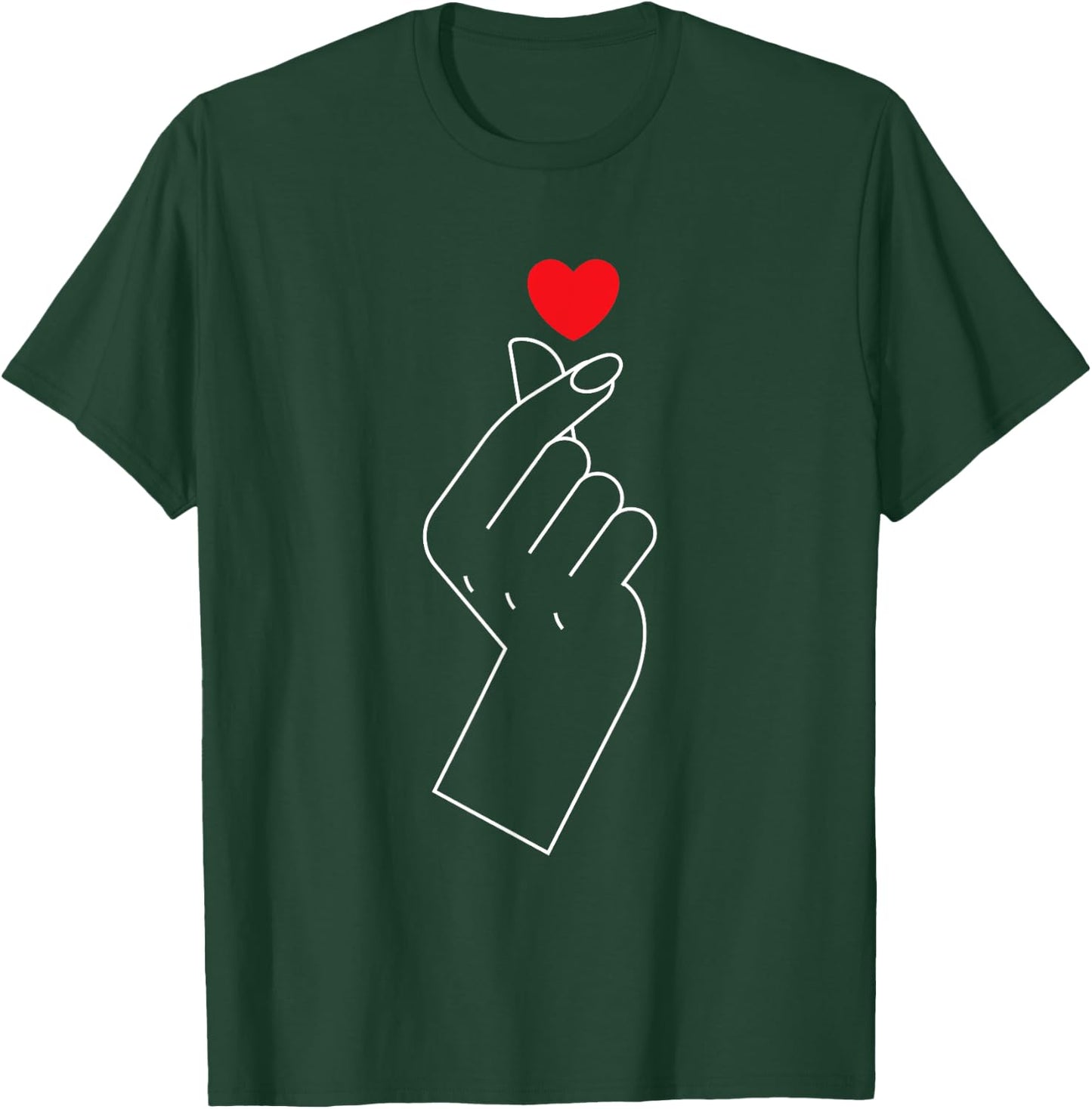 Finger Heart T-Shirt - T-Shirt | Forest