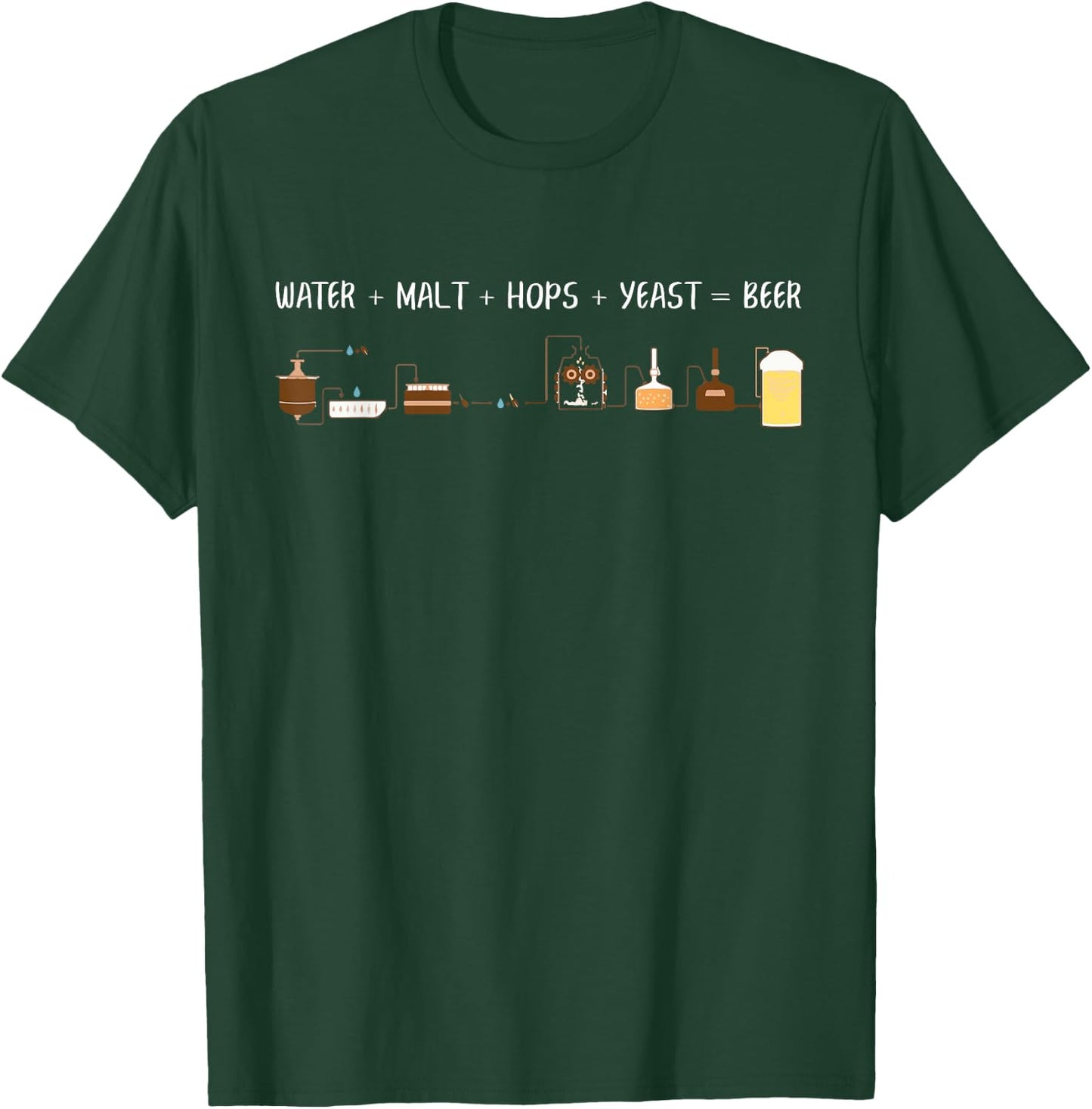 Craft Beer Making Cycle Diagram For Homebrew Funny T-Shirt - T-Shirt | Forest
