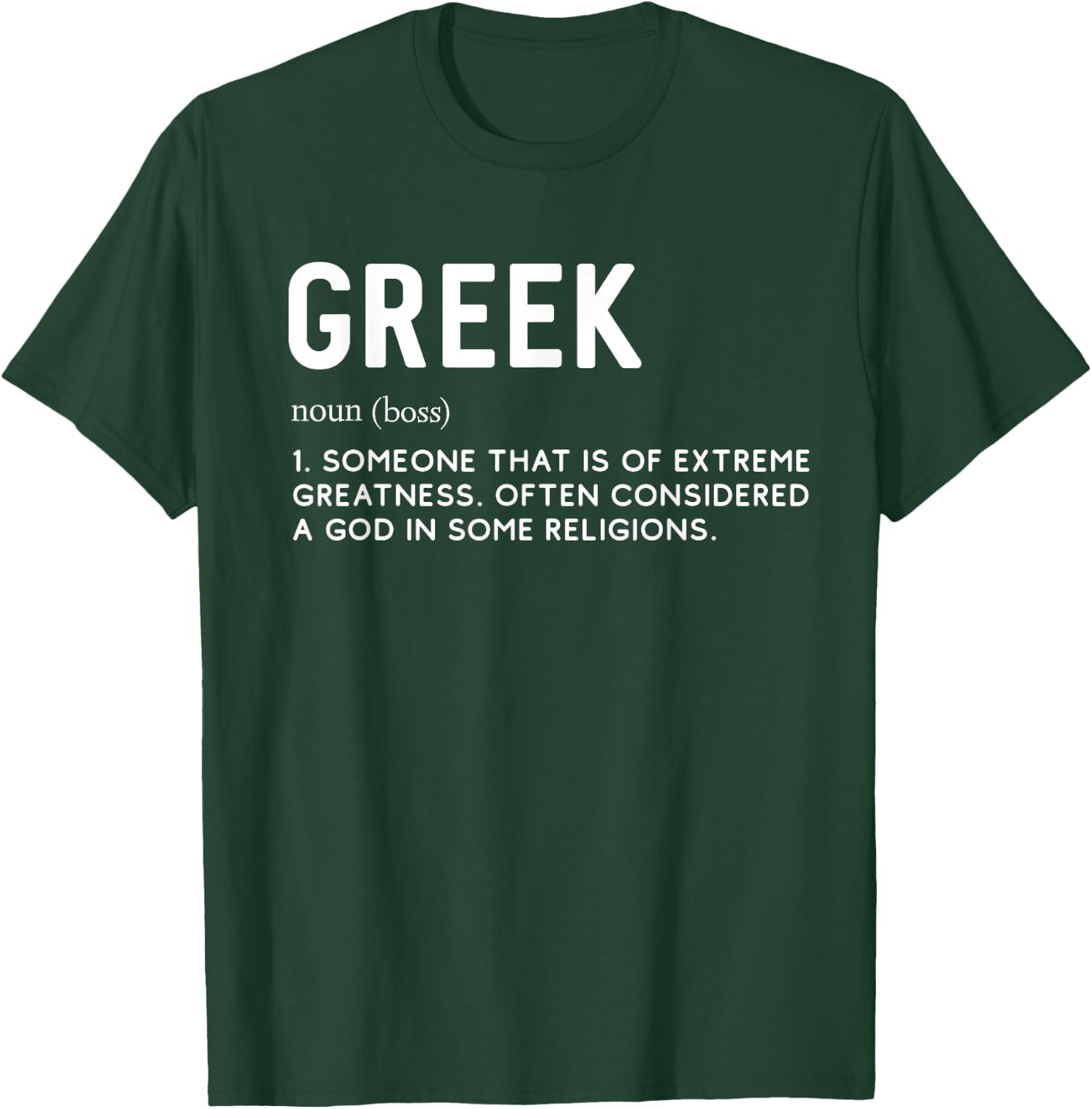 Funny Greek Definition Awesome Personality Men Women Gag T-Shirt - T-Shirt | Forest