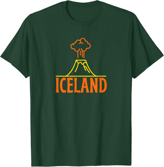 Icelandic Volcano & Iceland Lava , Tops, Gear & Items T-Shirt - T-Shirt | Forest